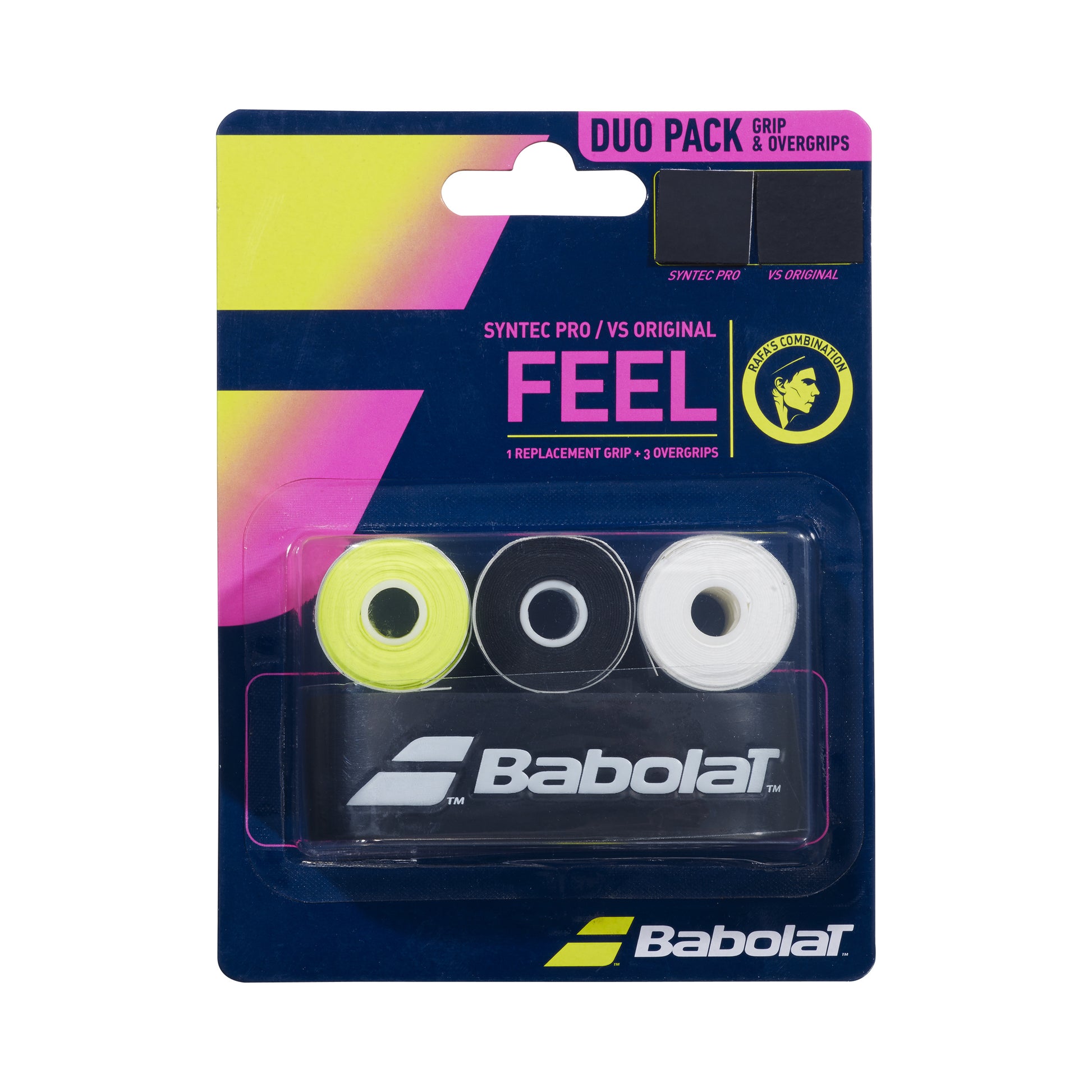 Babolat Syntec Pro X1 + VS Orig X3 4ks V Baleni-Vícebarevné