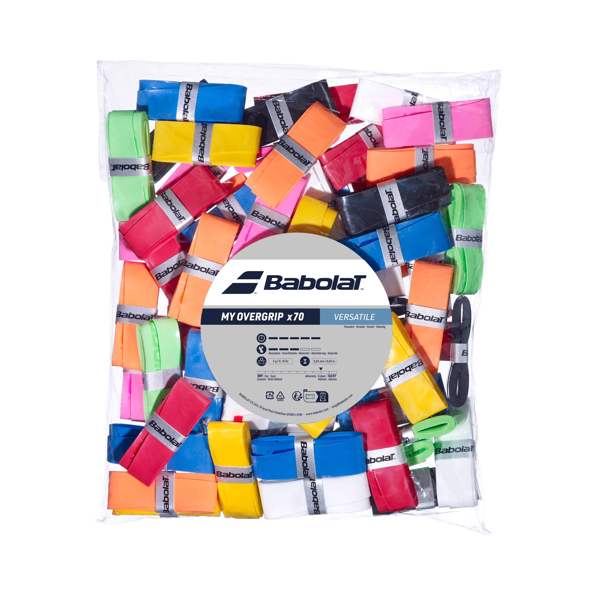 Babolat My Overgrip Refill 70ks V Balení-Vícebarevné