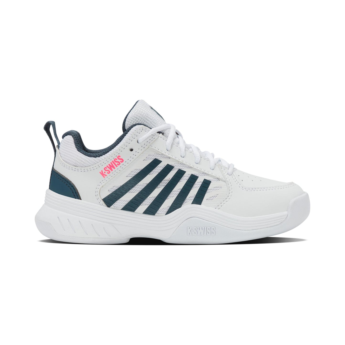 K-Swiss Court Express 2 Obuv Na Koberce Děti-Bílá,Petrolejová