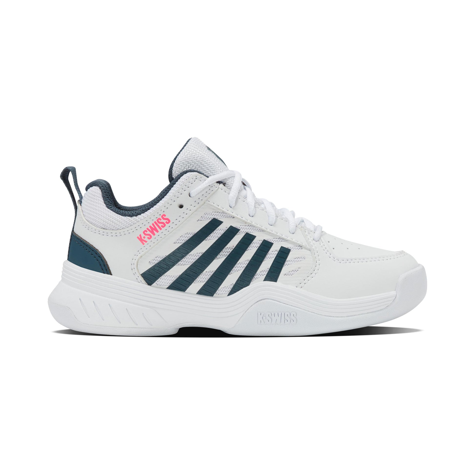 K-Swiss Court Express 2 Obuv Na Koberce Děti-Bílá,Petrolejová
