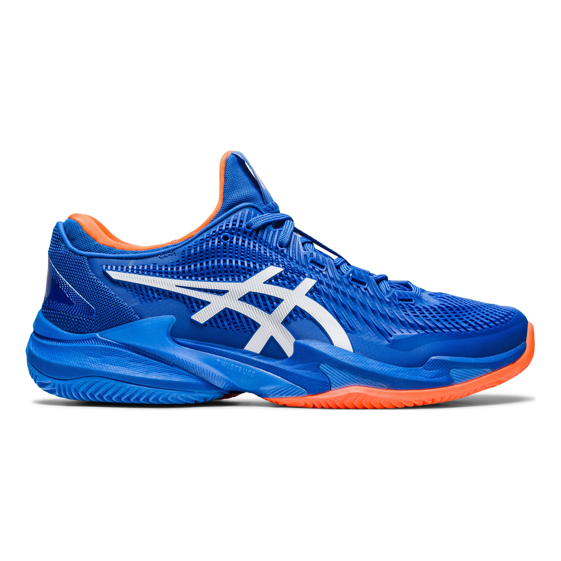 ASICS Court FF 3 Novak Obuv na antuku Muži - modrá, oranžová