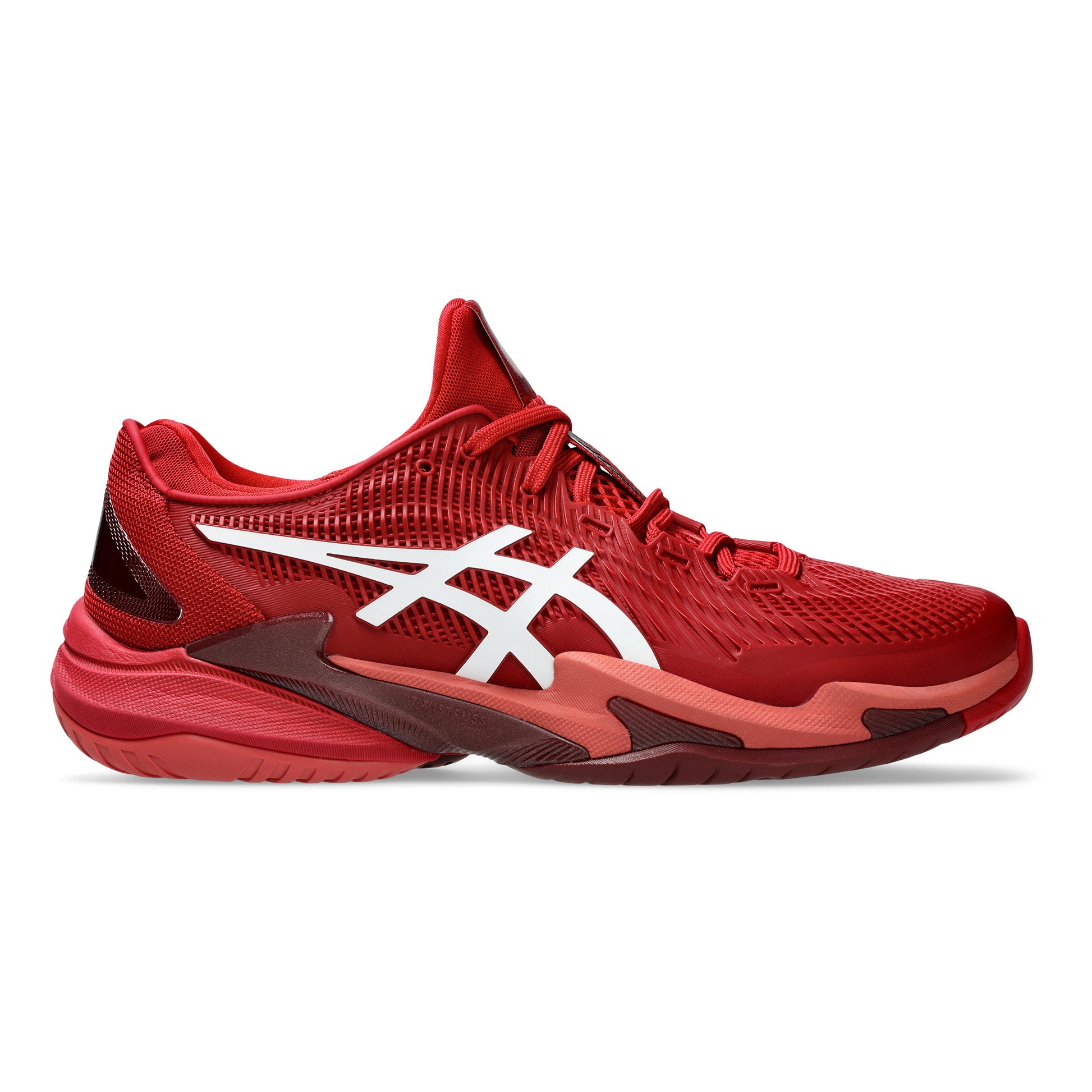 ASICS Court FF 3  Novak Obuv na všechny povrchy Muži - červené víno, bílá