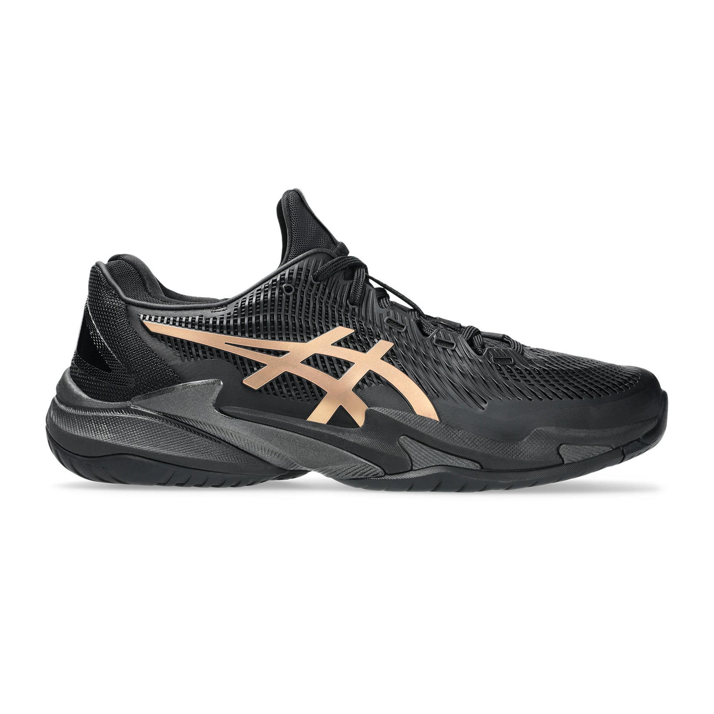 ASICS Court FF 3 Novak Night Energy Obuv na všechny povrchy Muži - černá, zlatá