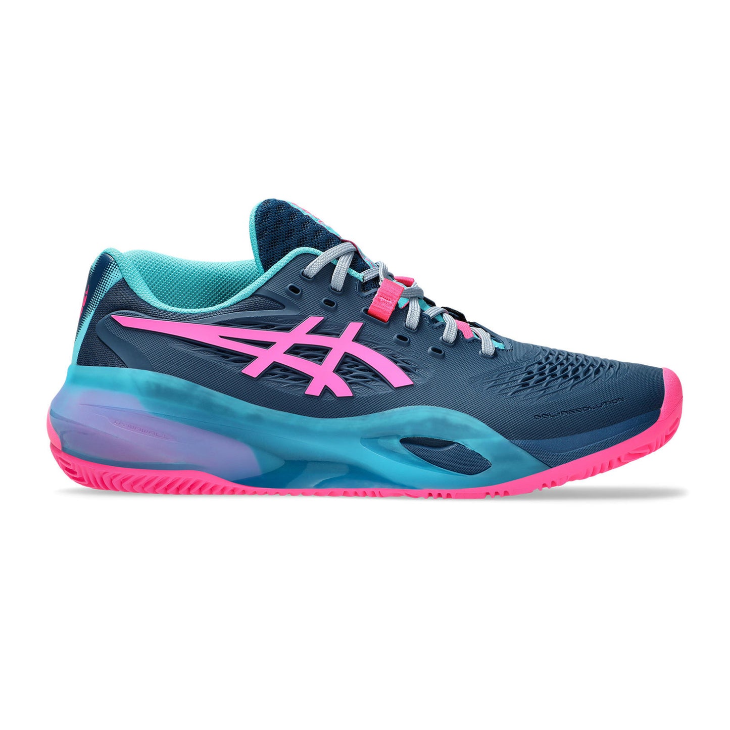 ASICS Gel-Resolution X Obuv na padel Muži - petrolejová, růžová