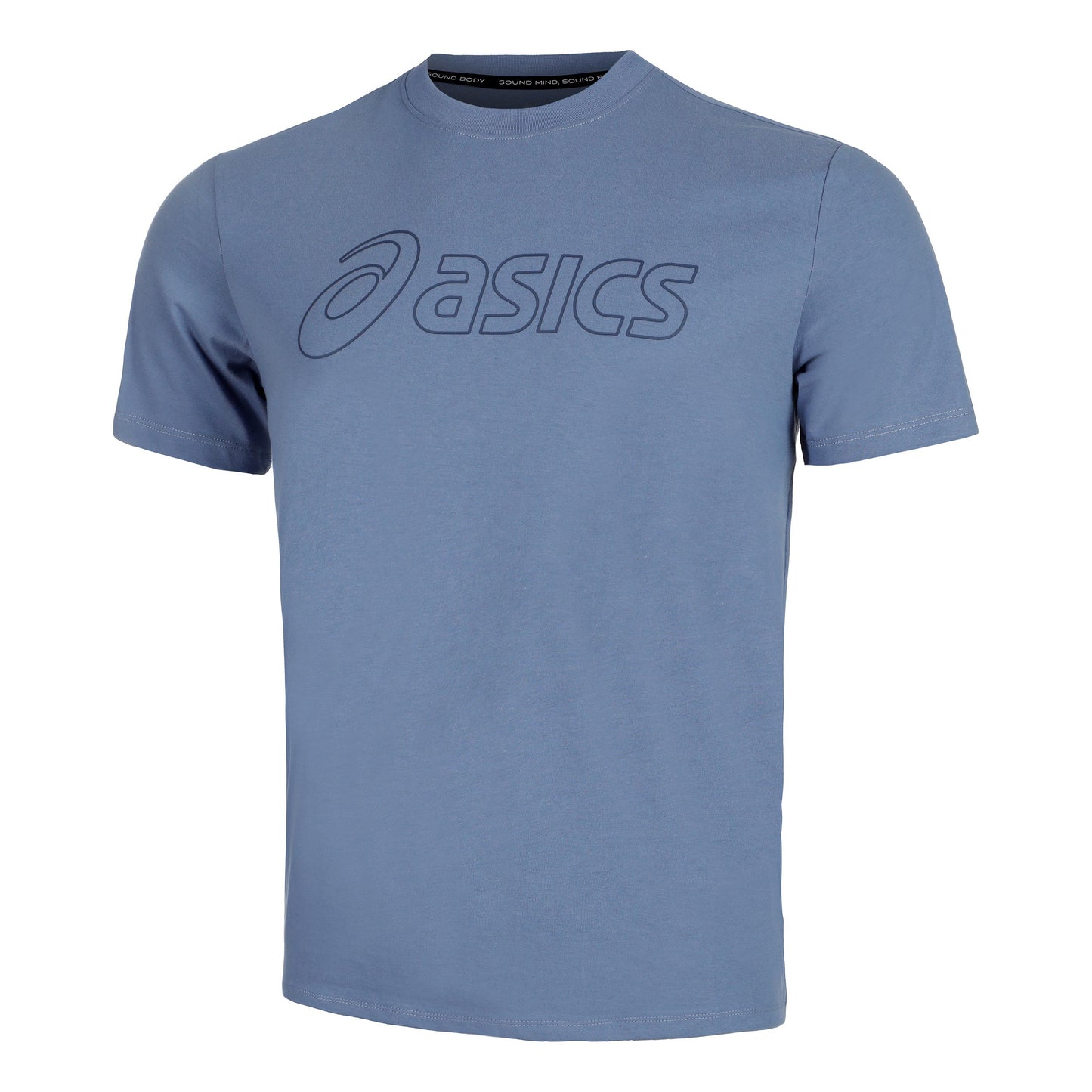 ASICS Logo Tričko Muži - modro-šedá,