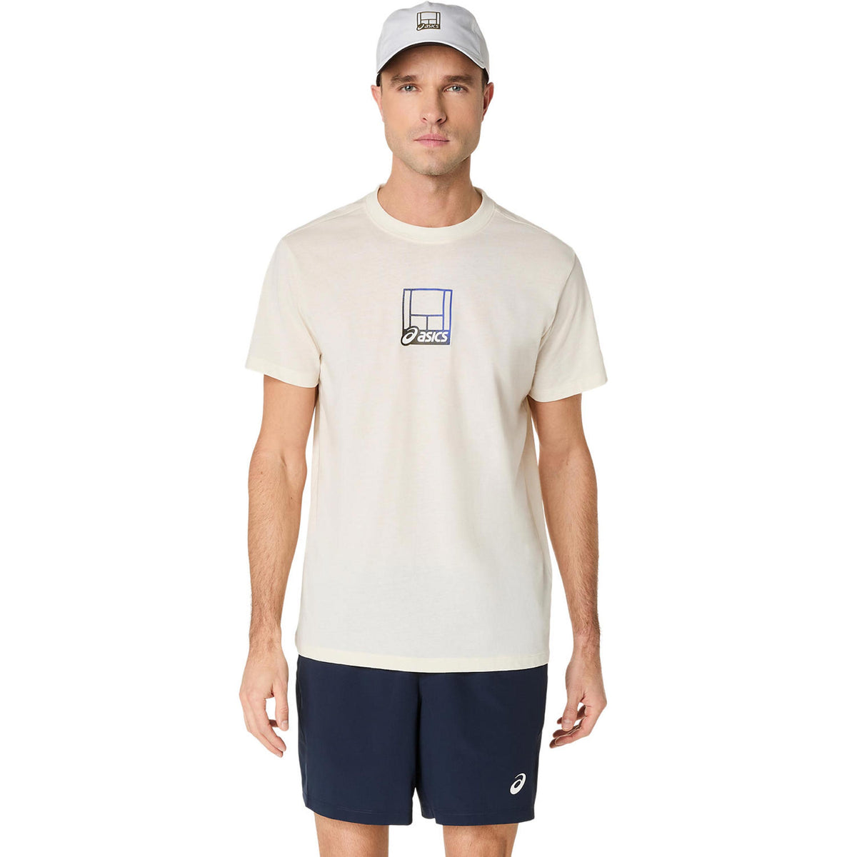 ASICS Court Core Graphic Tričko Muži-krémová