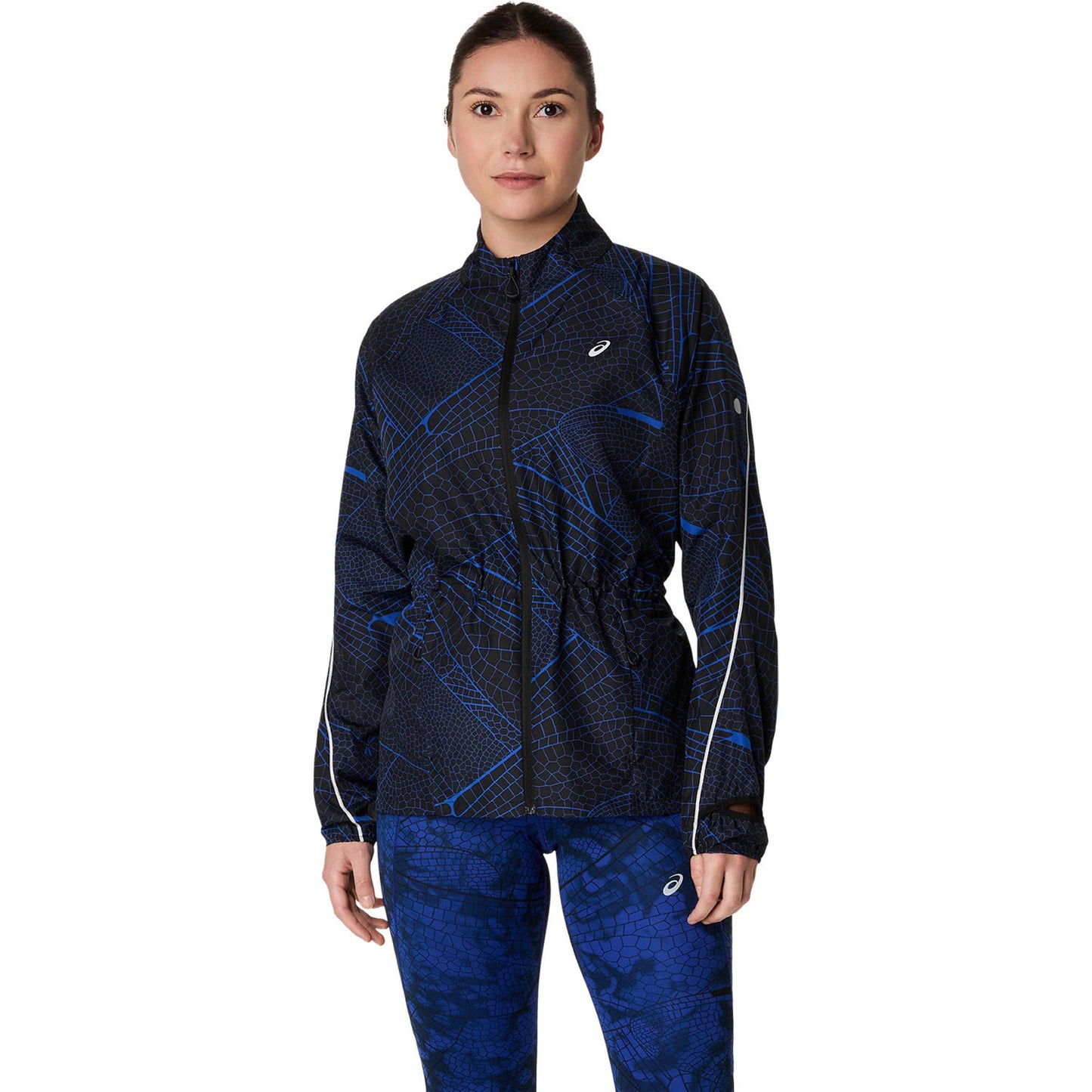 ASICS Road Lite-Show Packable Běžecká Bunda Dámy - Černá,Tmavě Modrá