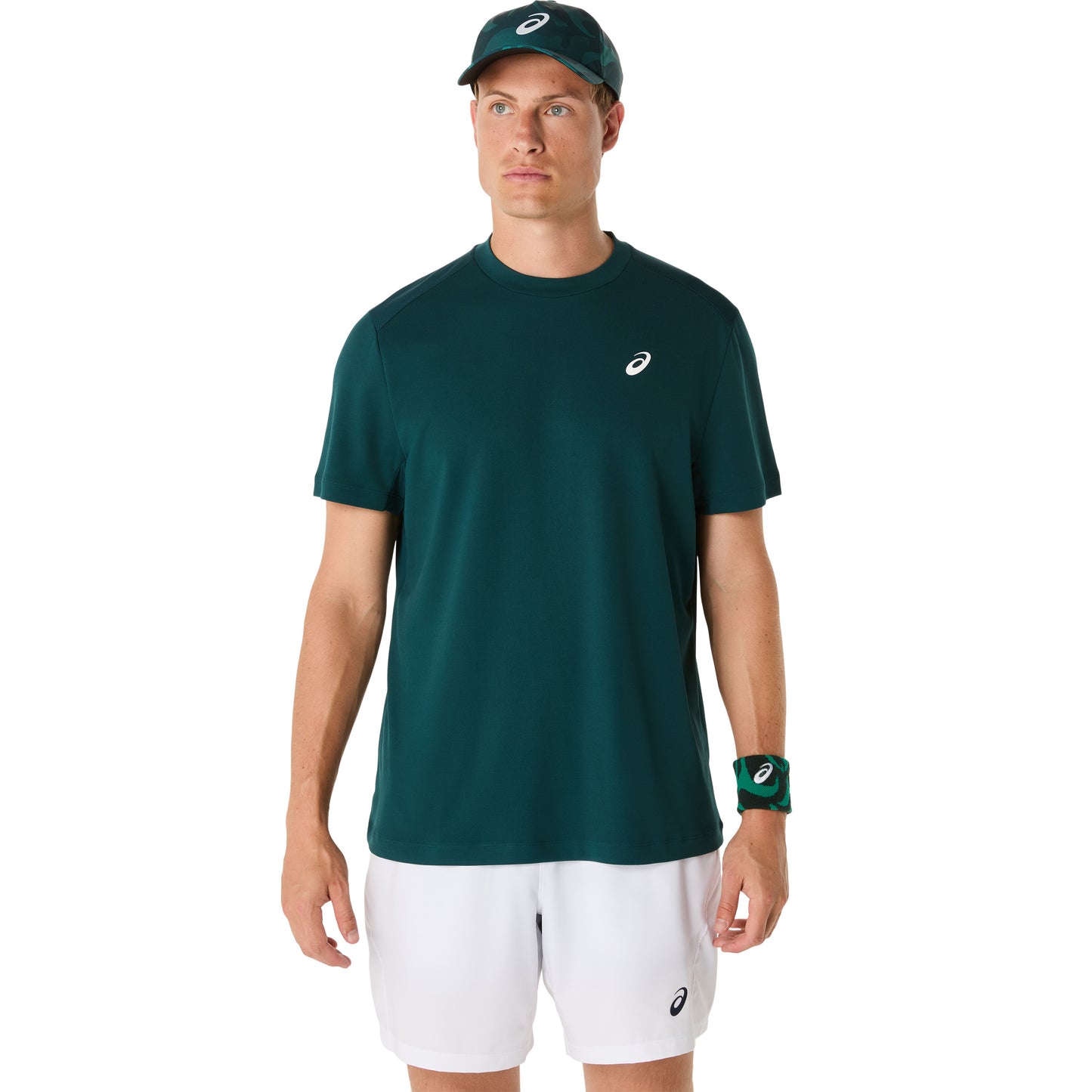 ASICS Court Tričko Muži - tmavě zelená,
