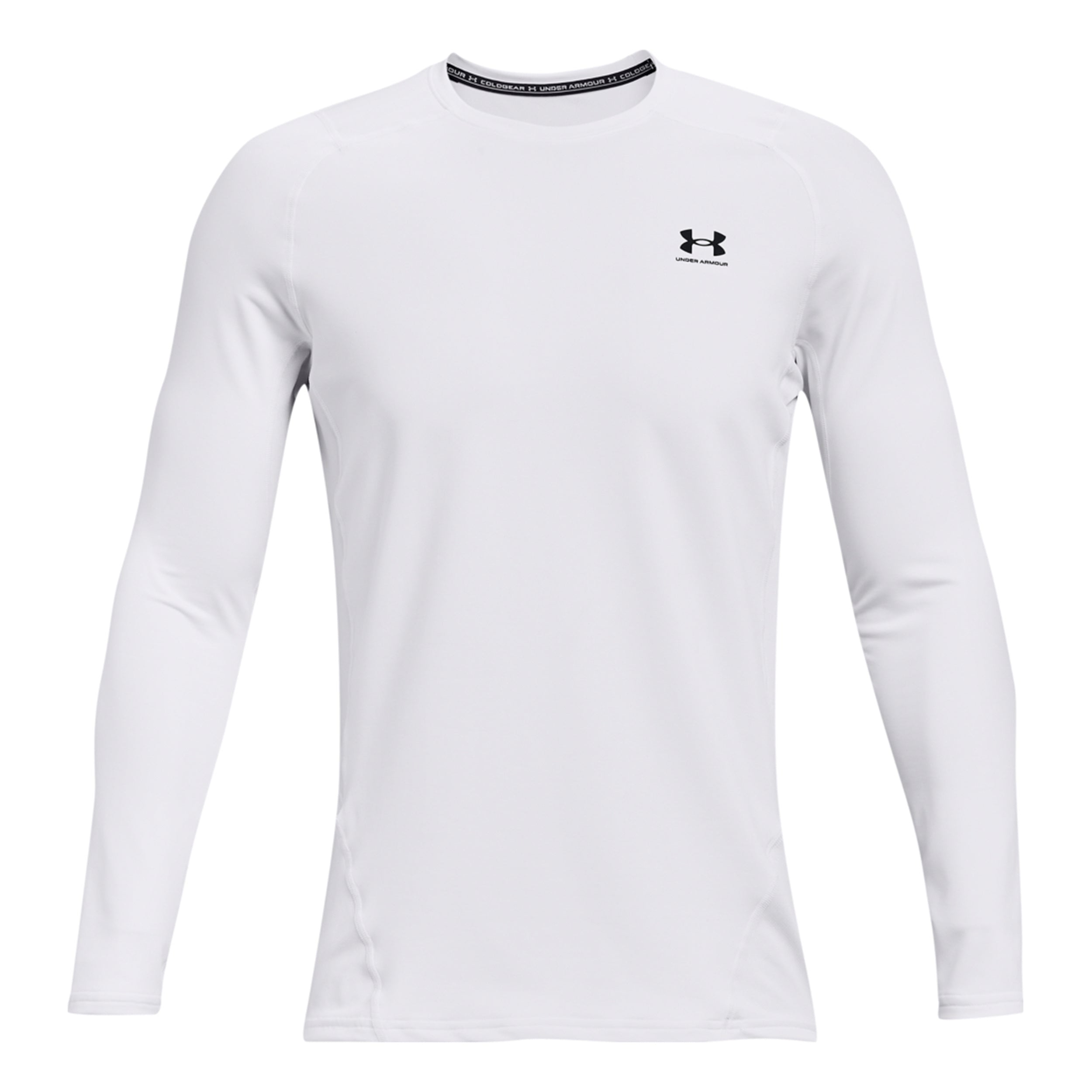 Under Armour Coldgear Fitted Crew S dlouhým rukávem Muži - bílá,