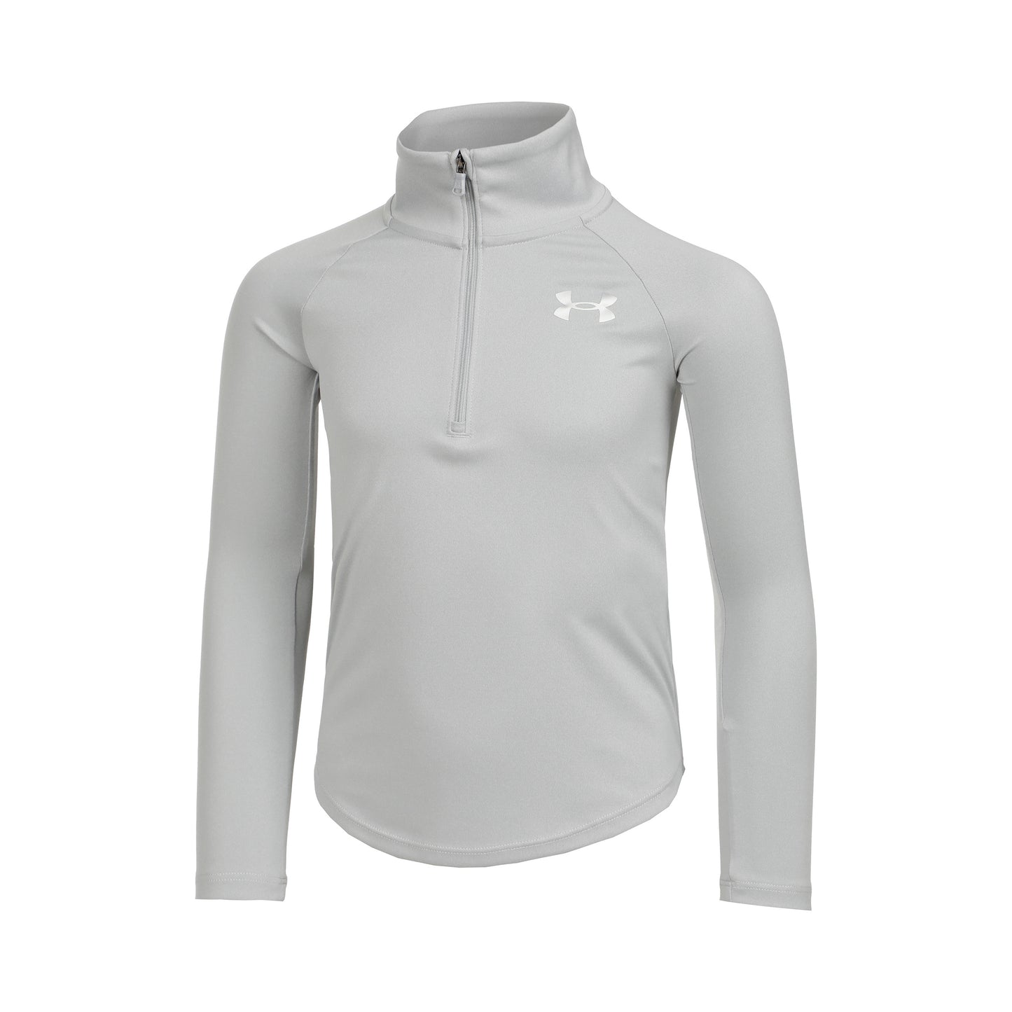 Under Armour Tech Graphic Half-Zip S dlouhým rukávem Dívky - světle šedá, stříbrná