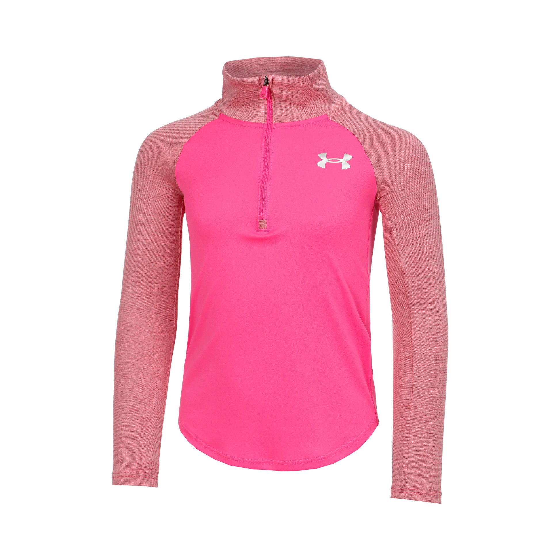 Under Armour Tech Graphic Half-Zip S dlouhým rukávem Dívky - růžová, stará ružová