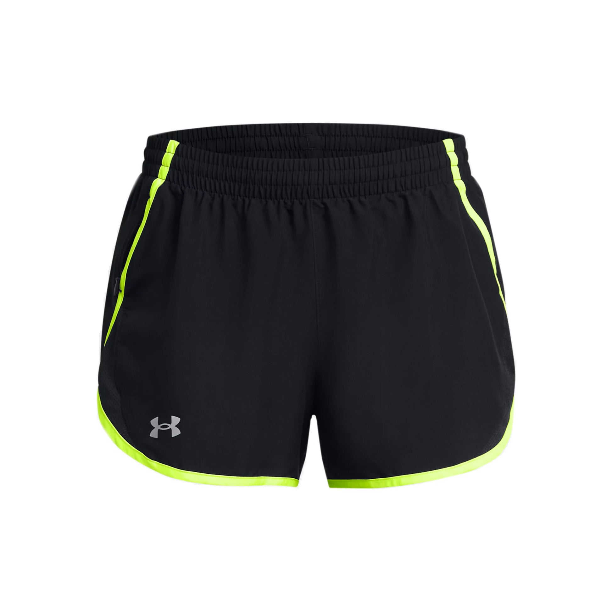 Under Armour Fly By 3in  Bežecké šortky Dámy - černá, neonově žlutá