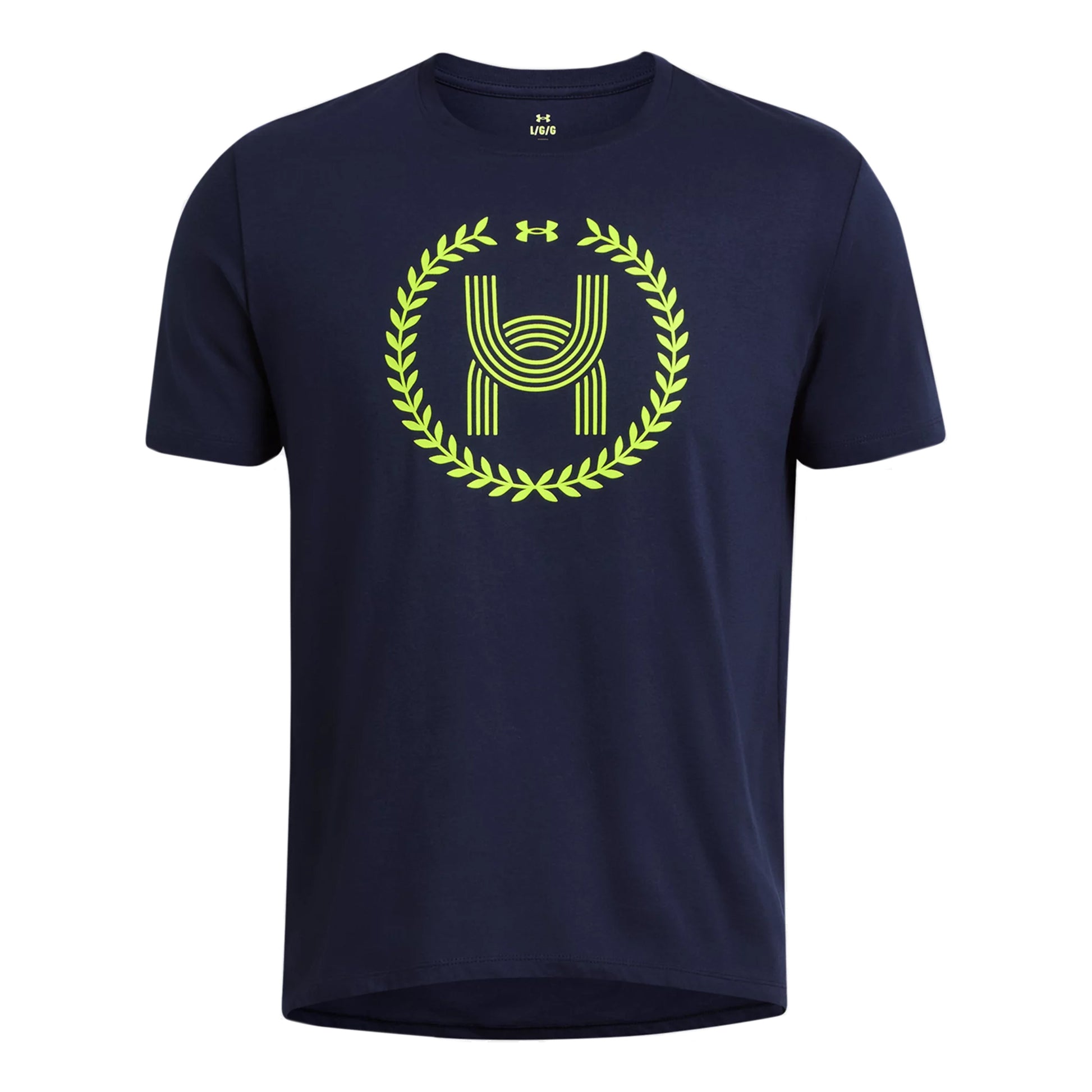 Under Armour Run Everywhere Wreath SS Bežecké Tričko Muži-Tmavě Modrá,Neonově Žlutá
