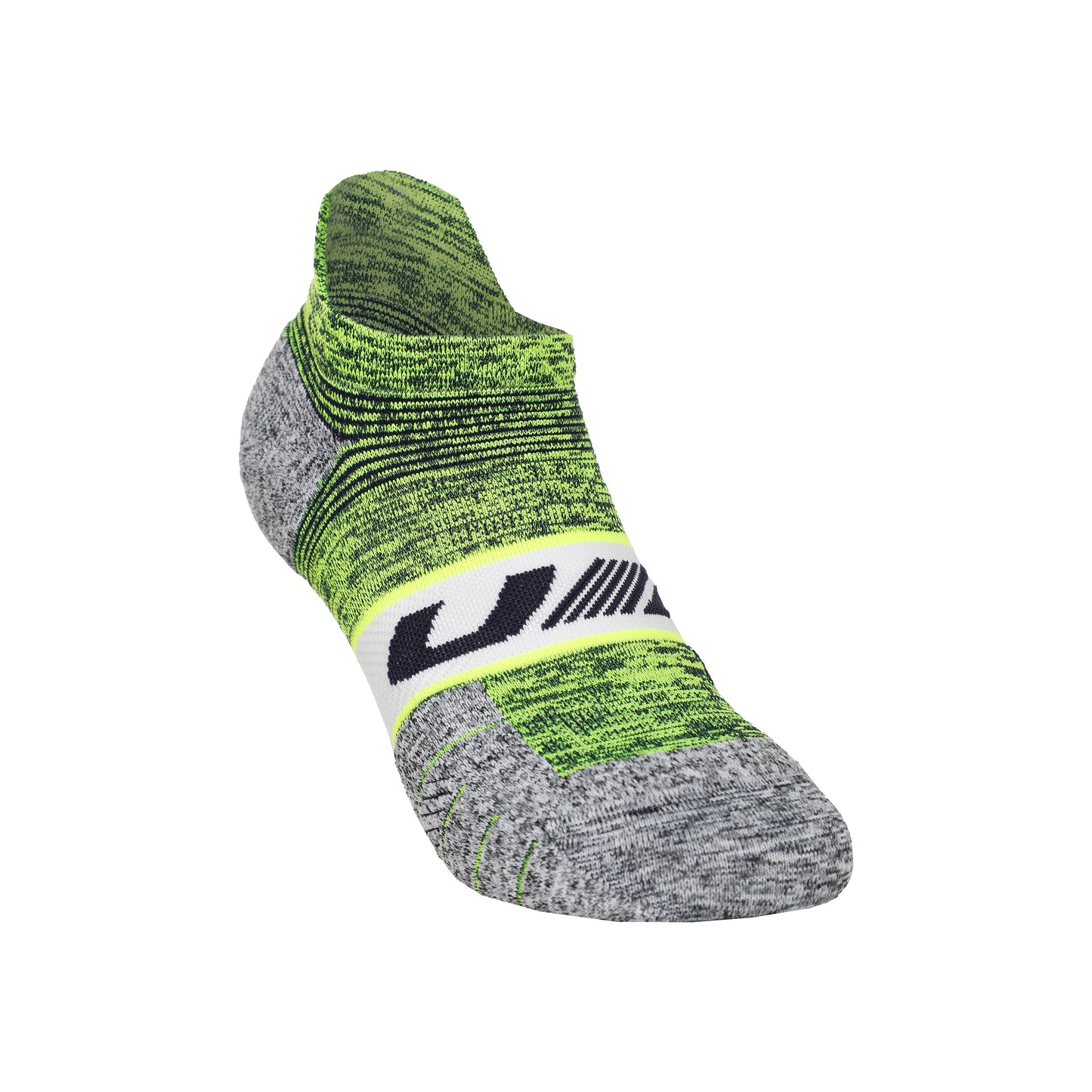Under Armour AD Run Cushion 1pk No Show Running socks Unisex - neonově žlutá, šedá