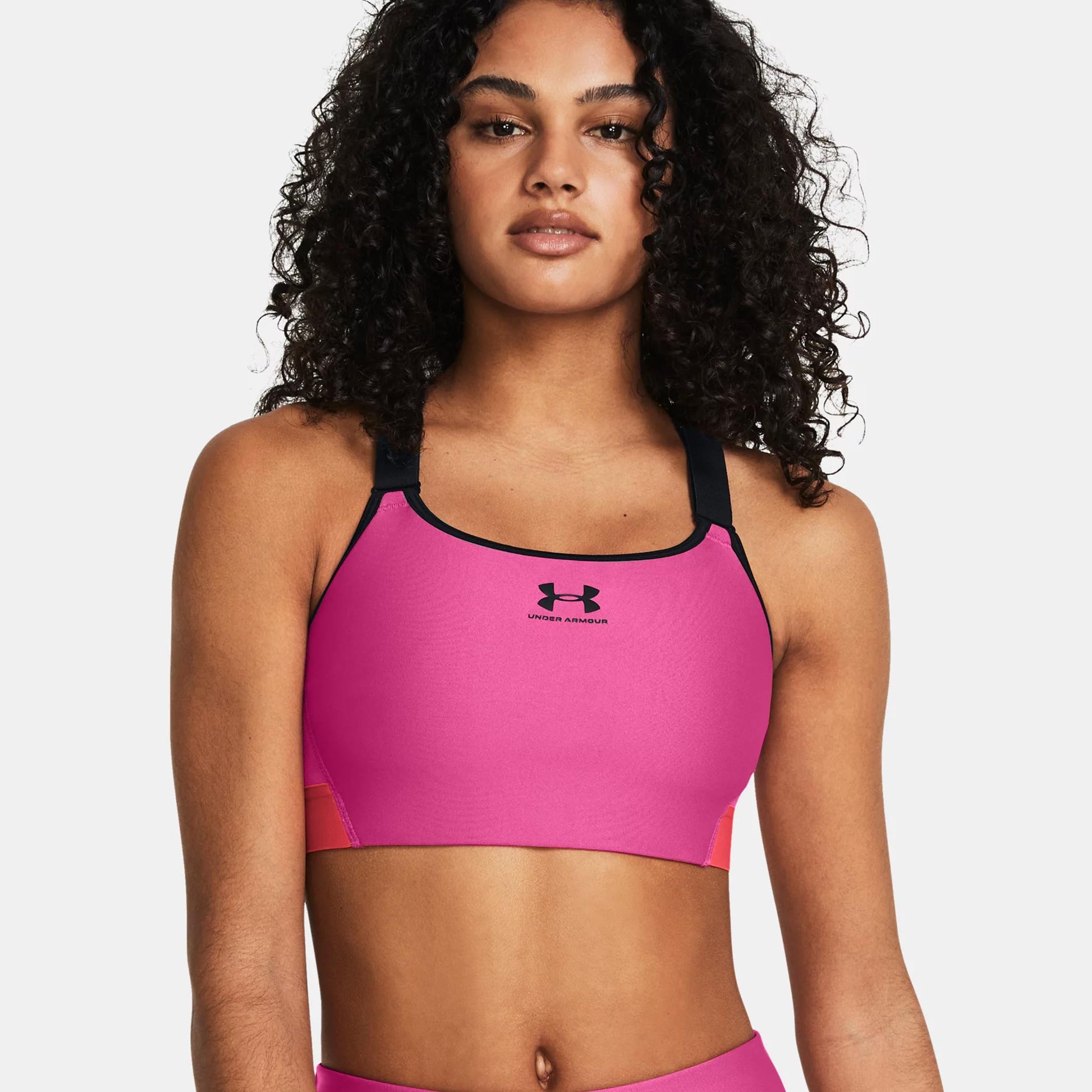 Under Armour Heatgear Armour High Sportovní Podprsenka Dámy-Růžová