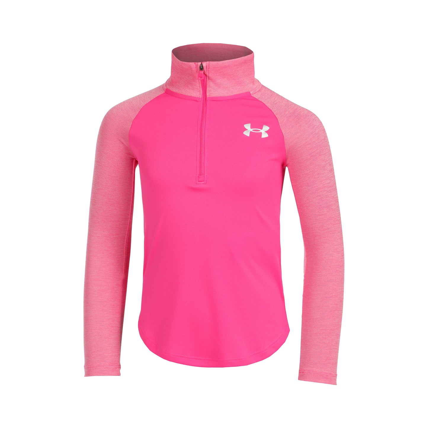 Under Armour Tech Graphic Half-Zip S dlouhým rukávem Dívky - neonové růžová,