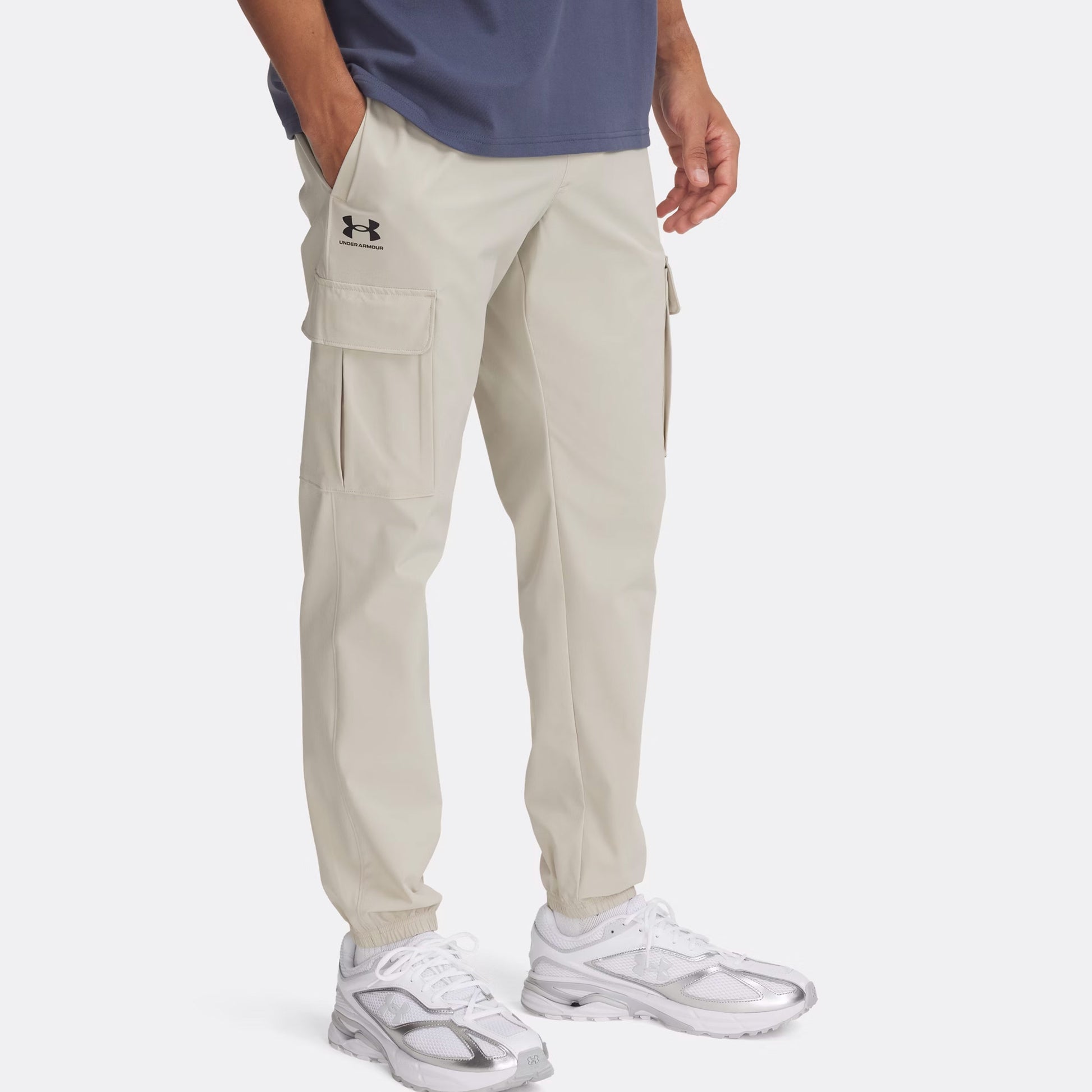 Under Armour Vibe Woven Cargo Tréninkové Kalhoty Muži-Krémová