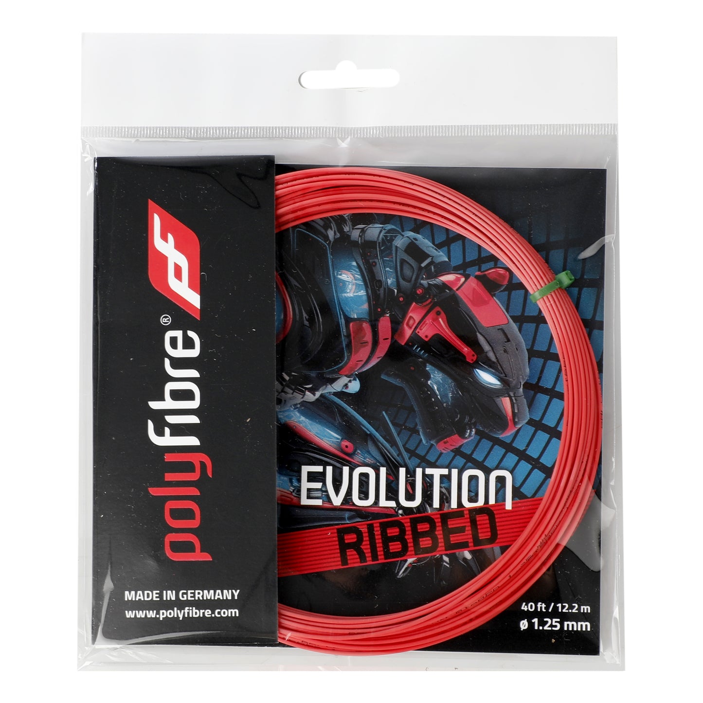 Polyfibre Evolution ribbed Výpletová sada 12m - červená