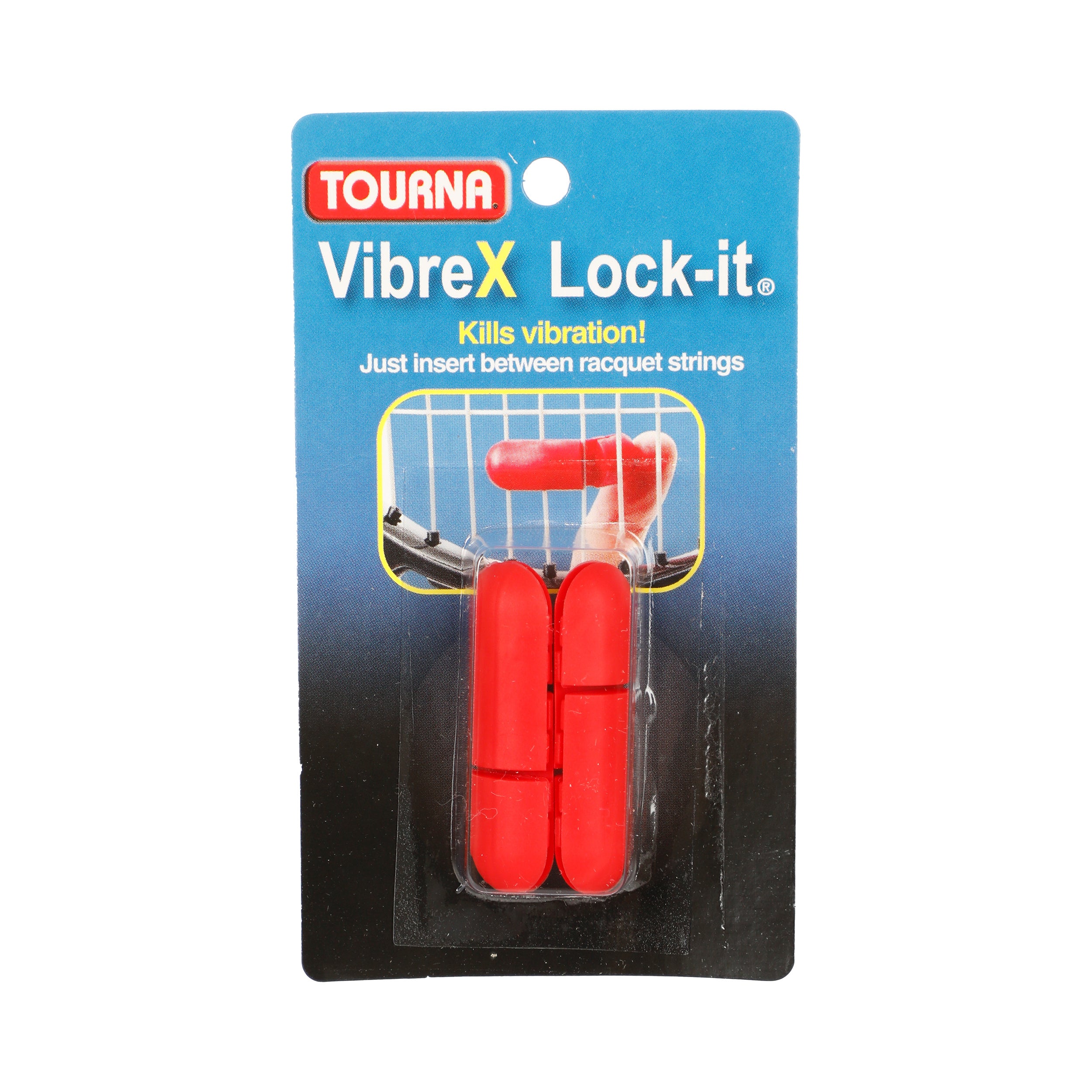 Tourna Vibrex Lock Tlumítko Vibrací 2ks V Baleni - Červená