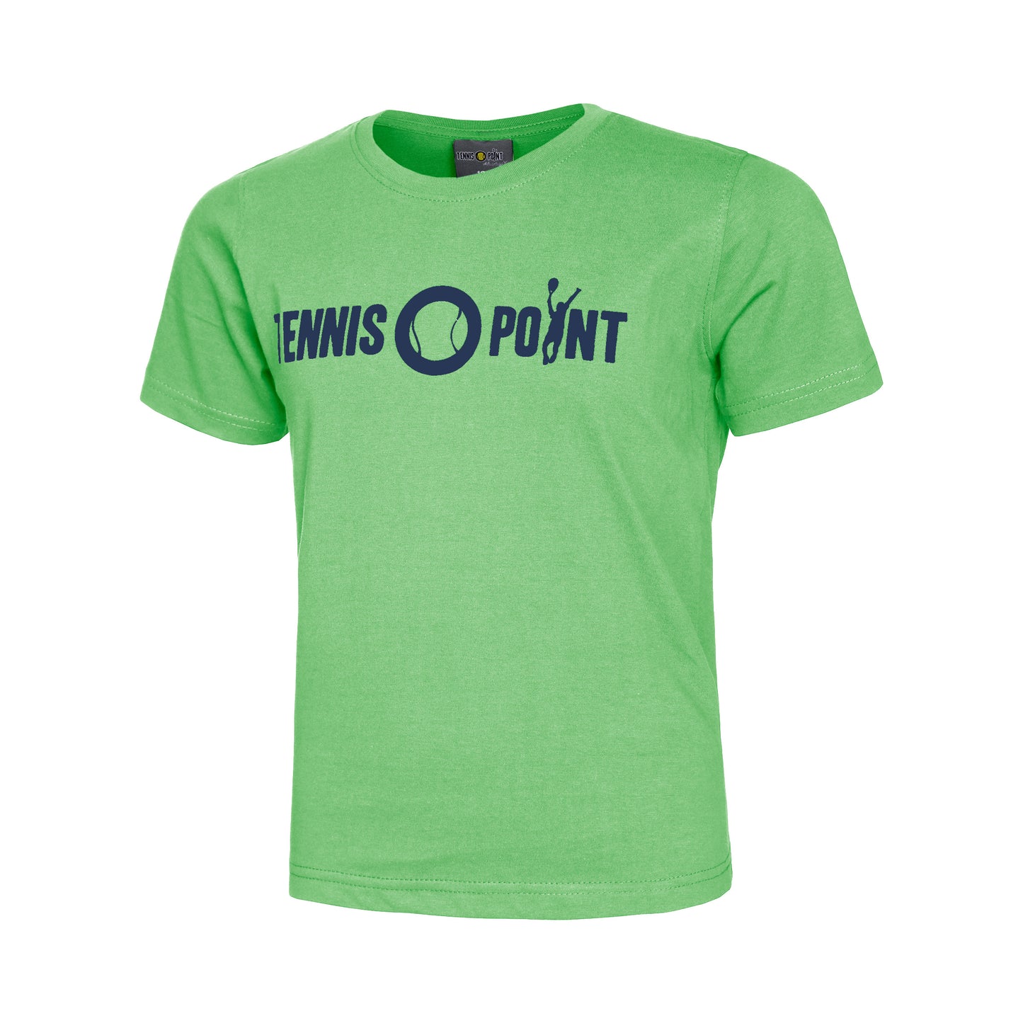 Tennis-Point Basic Cotton Tričko Děti - světle zelená, černá