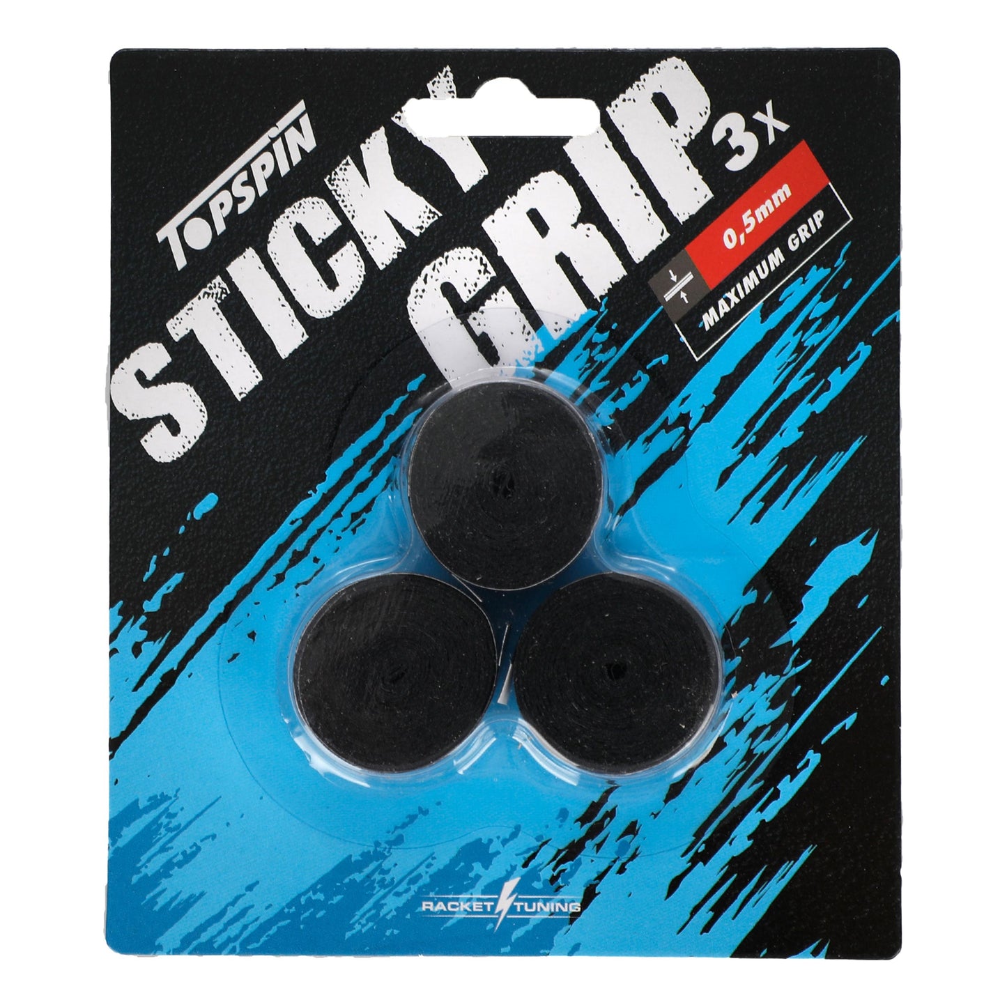 Topspin Sticky Grip 3ks V Baleni-Černá