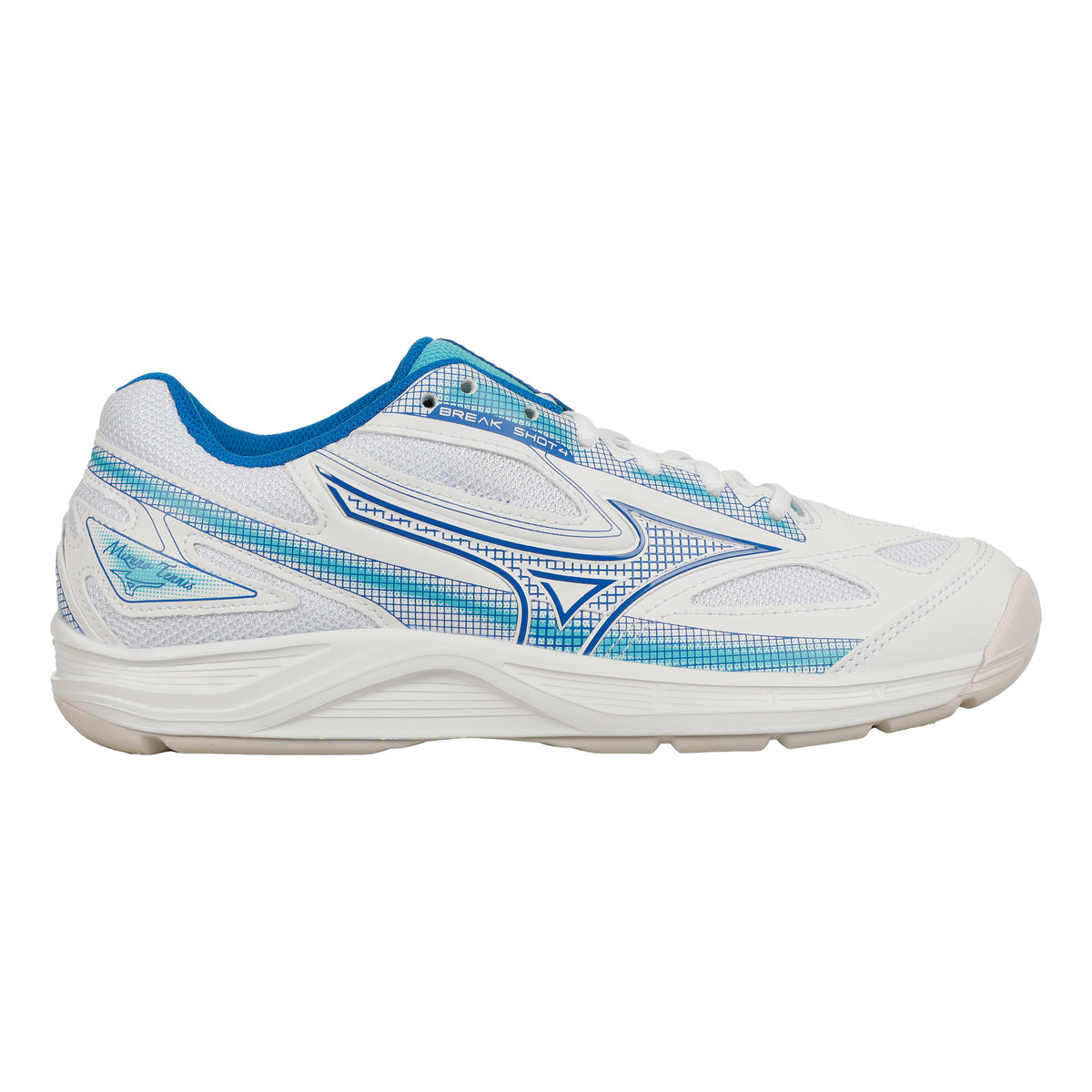 Mizuno Break Shot Obuv Na Koberce Dámy-Bílá,Světle Modrá