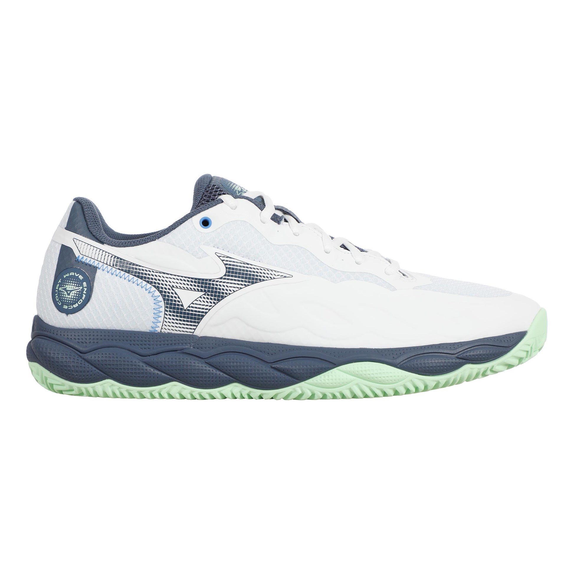 Mizuno Wave Enforce Court Obuv Na Antuku Muži-Bílá,Modro-šedá