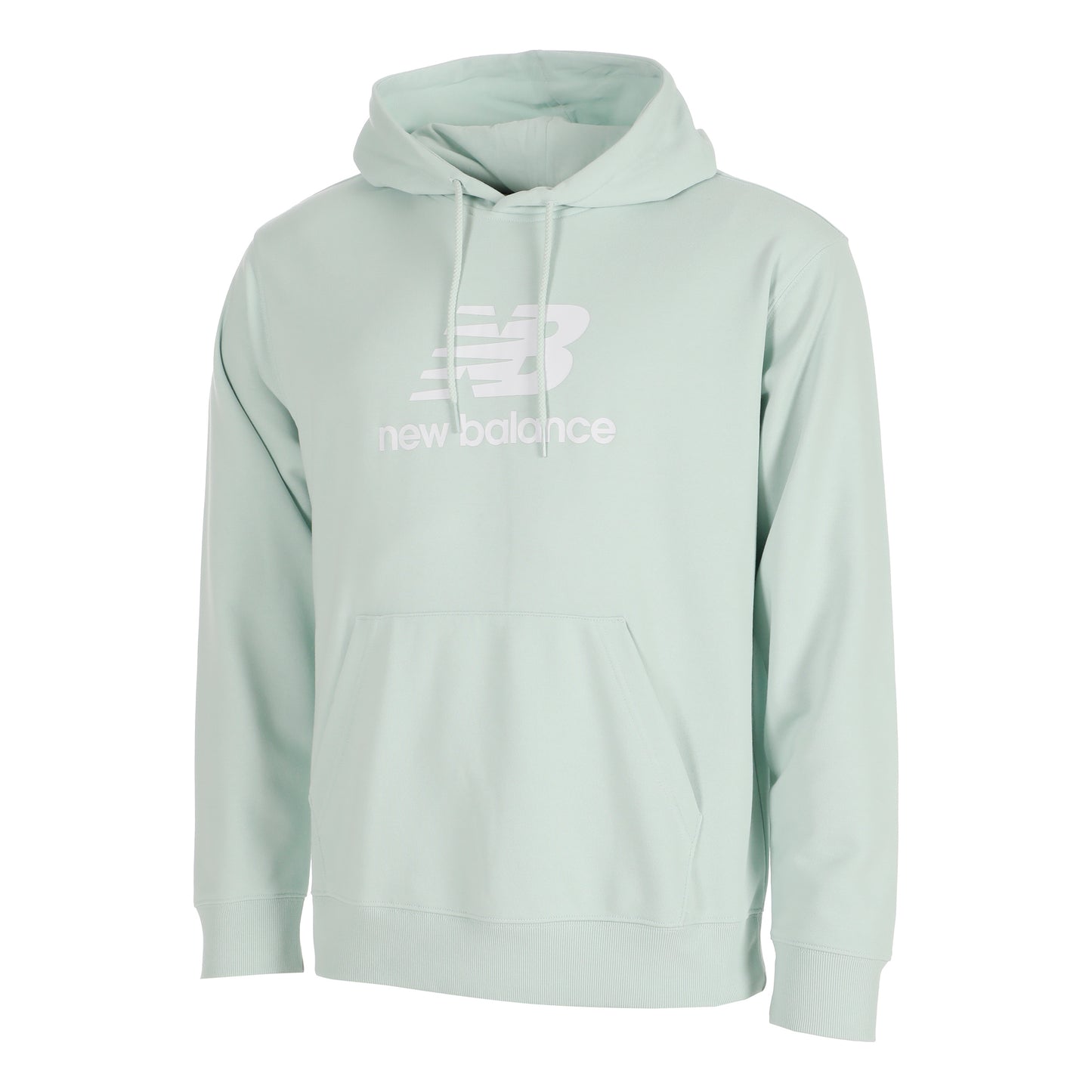 New Balance French Terry Logo Hoodie Hoody Muži-Šalvia