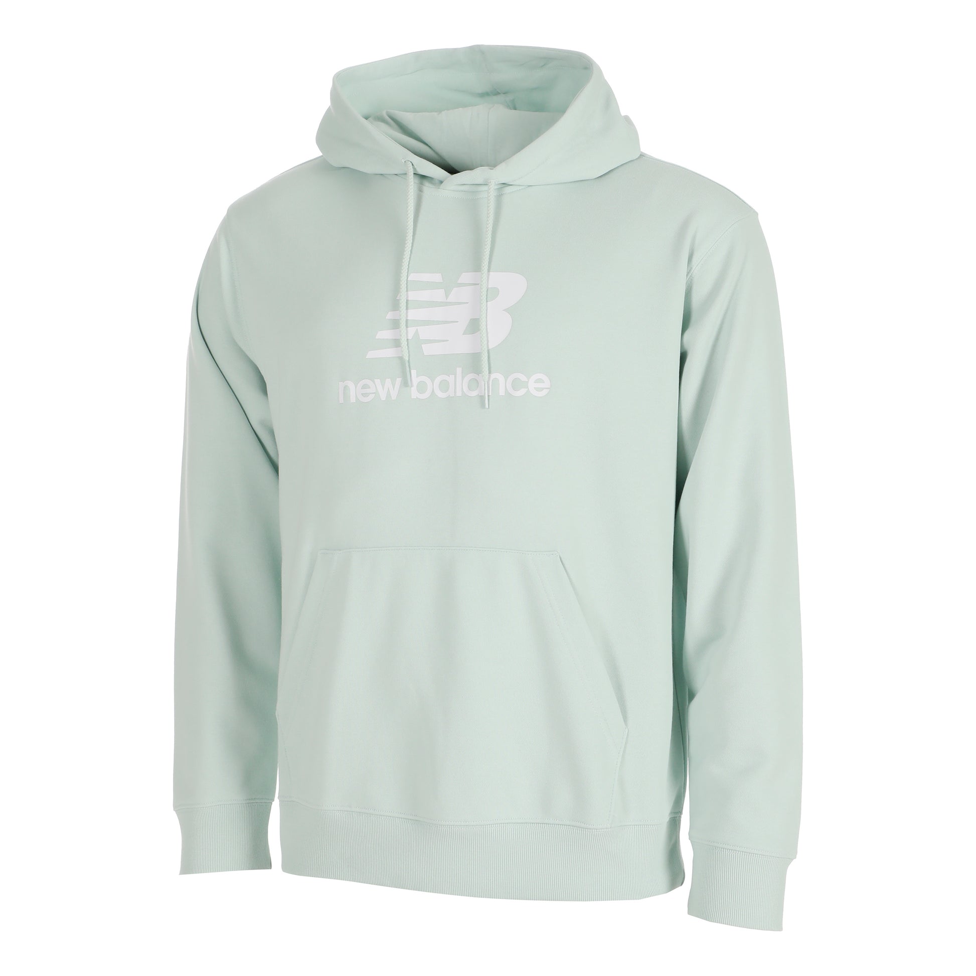 New Balance French Terry Logo Hoodie Hoody Muži-Šalvia