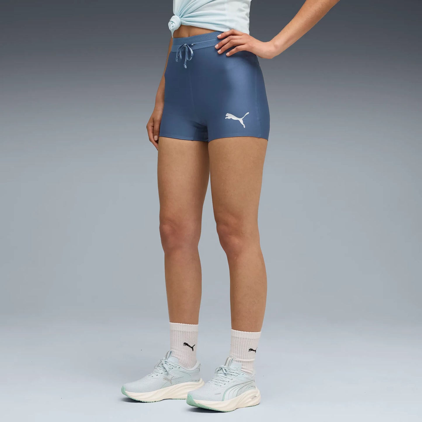 Puma Raceday Ultraform 3in Bežecké Pančuchy Dámy-Modrá