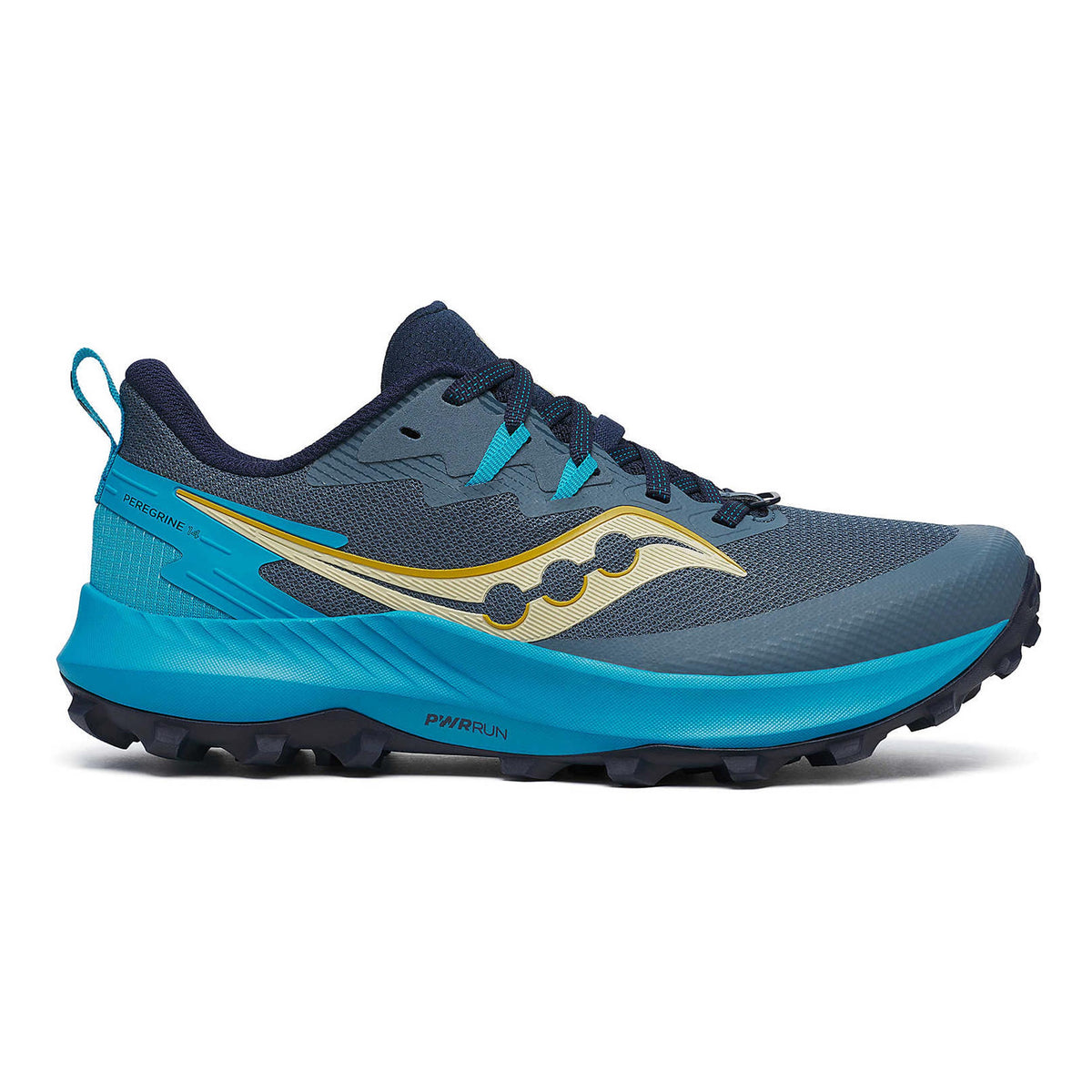 Saucony Peregrine 14 Obuv pro měkčí povrch,žádný asfalt Dámy - tmavě šedá, modrá