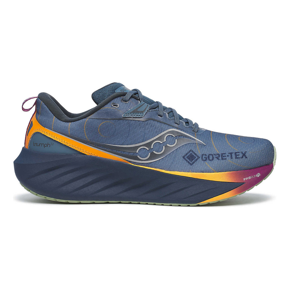Saucony Triumph 22 Gtx Neutrální obuv Muži - modro-šedá, oranžová