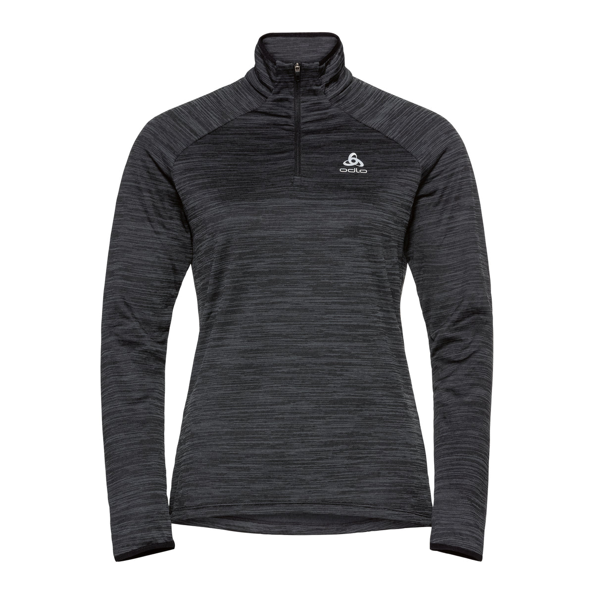 Odlo Easy Warm Mid Layer Half-Zip S Dlouhým Rukávem Dámy-Černá,Šedá