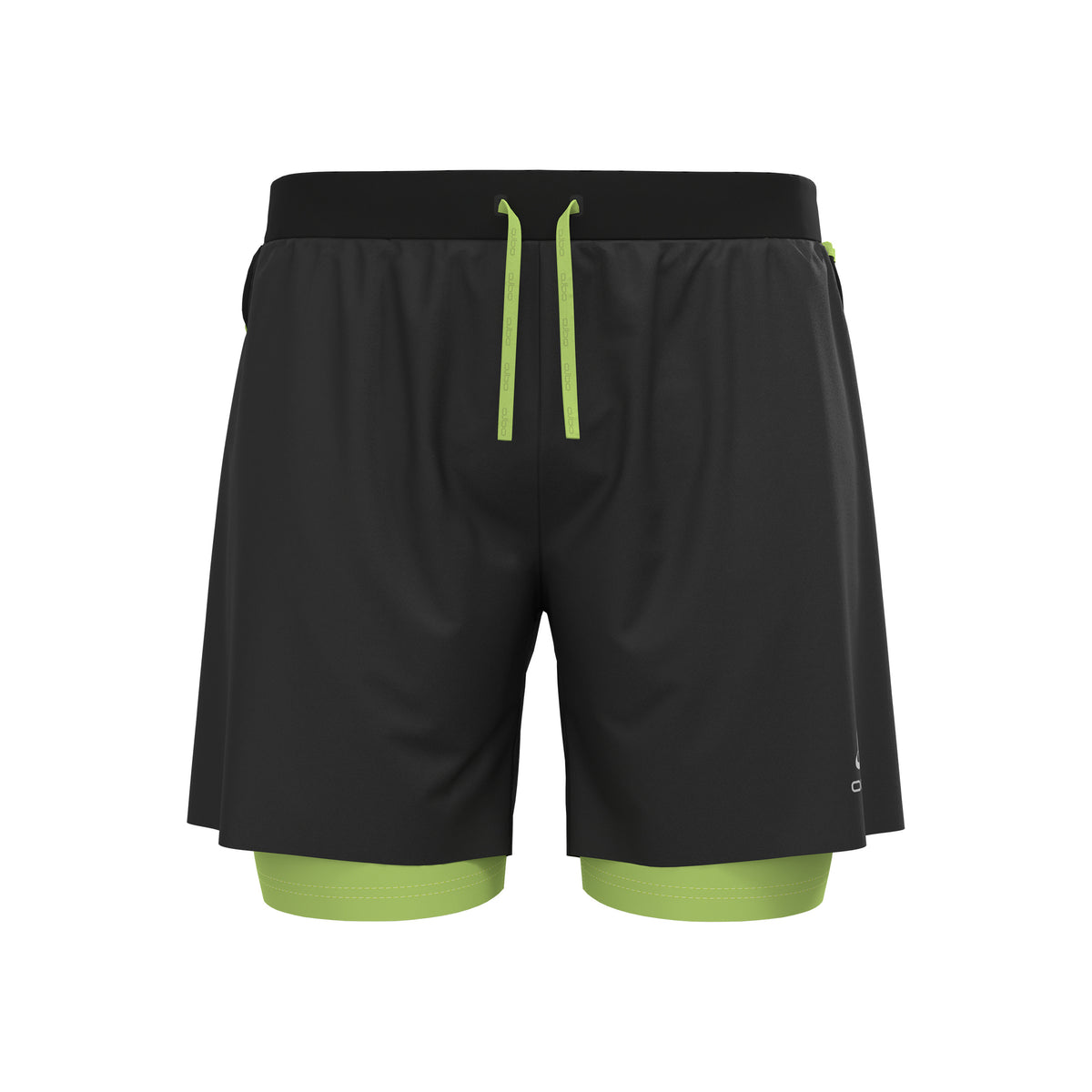 Odlo X-Alp Trail 6inch 2in1 Bežecké šortky Muži - černá, světle zelená
