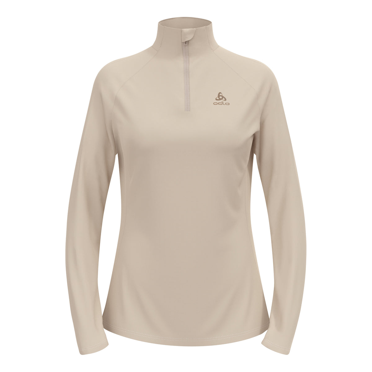 Odlo Essential Ceramiwarm Mid Layer 1/2 Zip Bežecké Tričko Dámy-Krémová