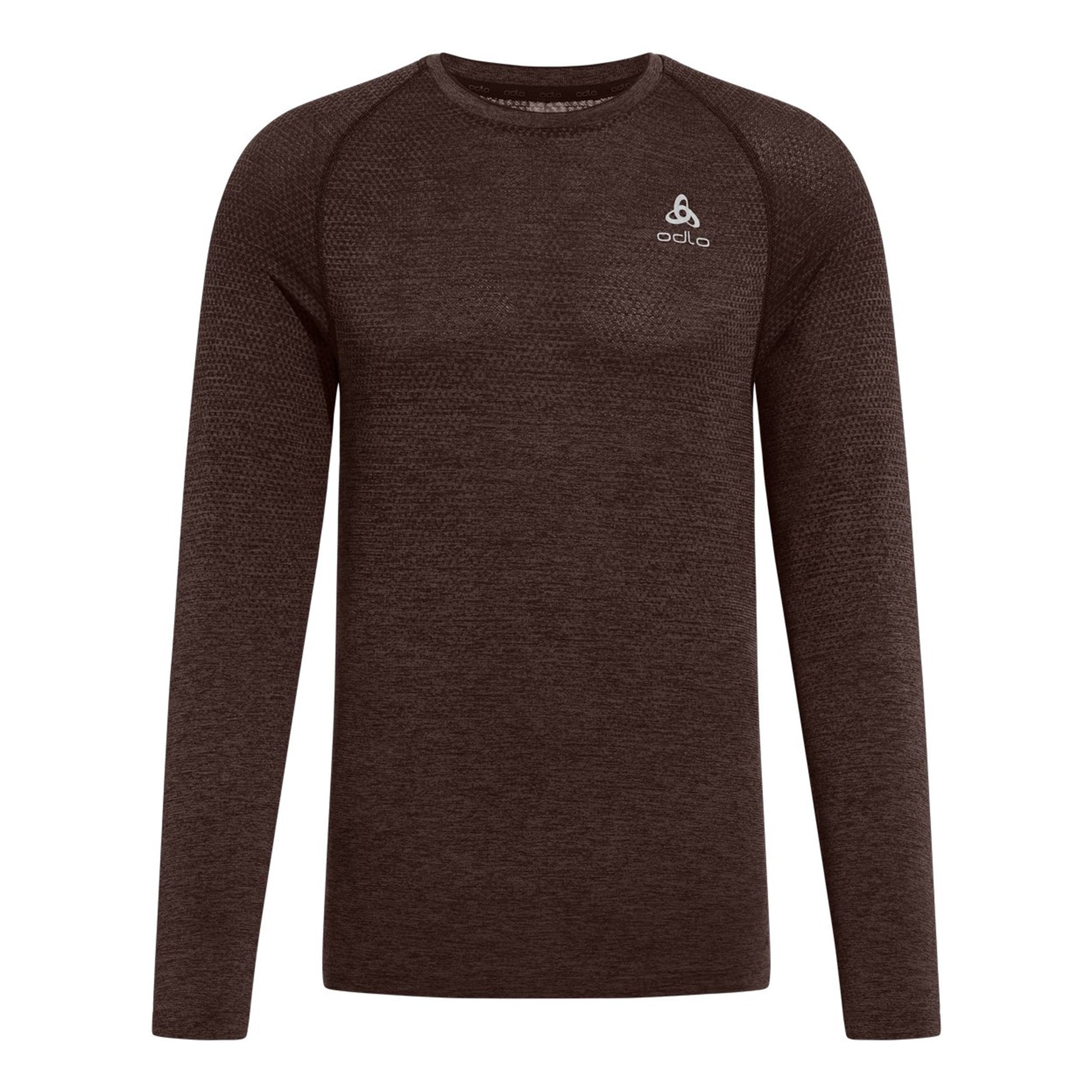 Odlo Essential Seamless Crew Neck S dlouhým rukávem Muži - hnědá,