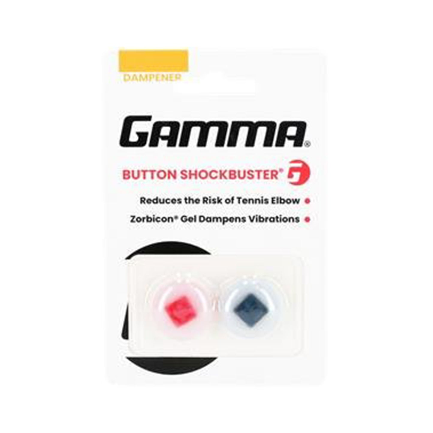 Gamma Button Shockbuster Tlumítko Vibrací-Červená,Černá