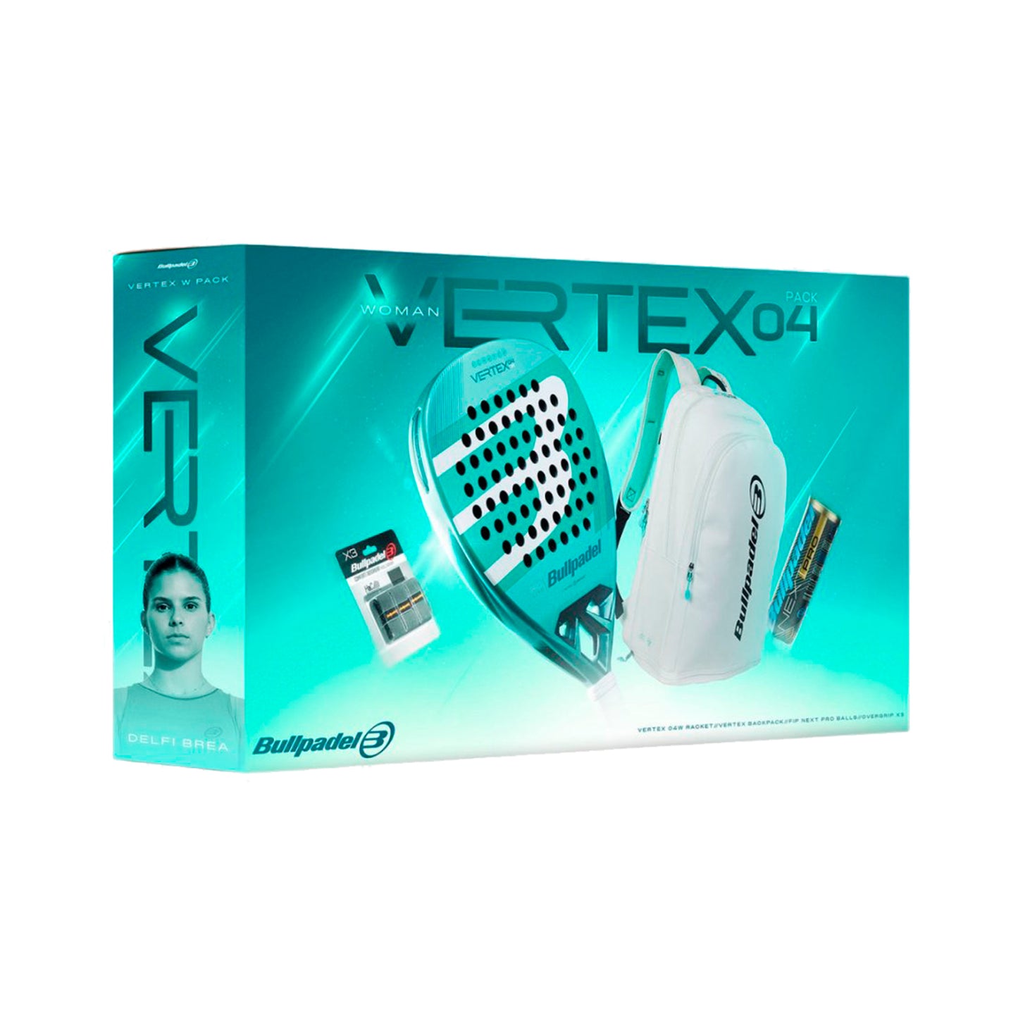 Bullpadel Vertex 04 Pack Woman Sada raket Padel Navíc ruksak-bílá