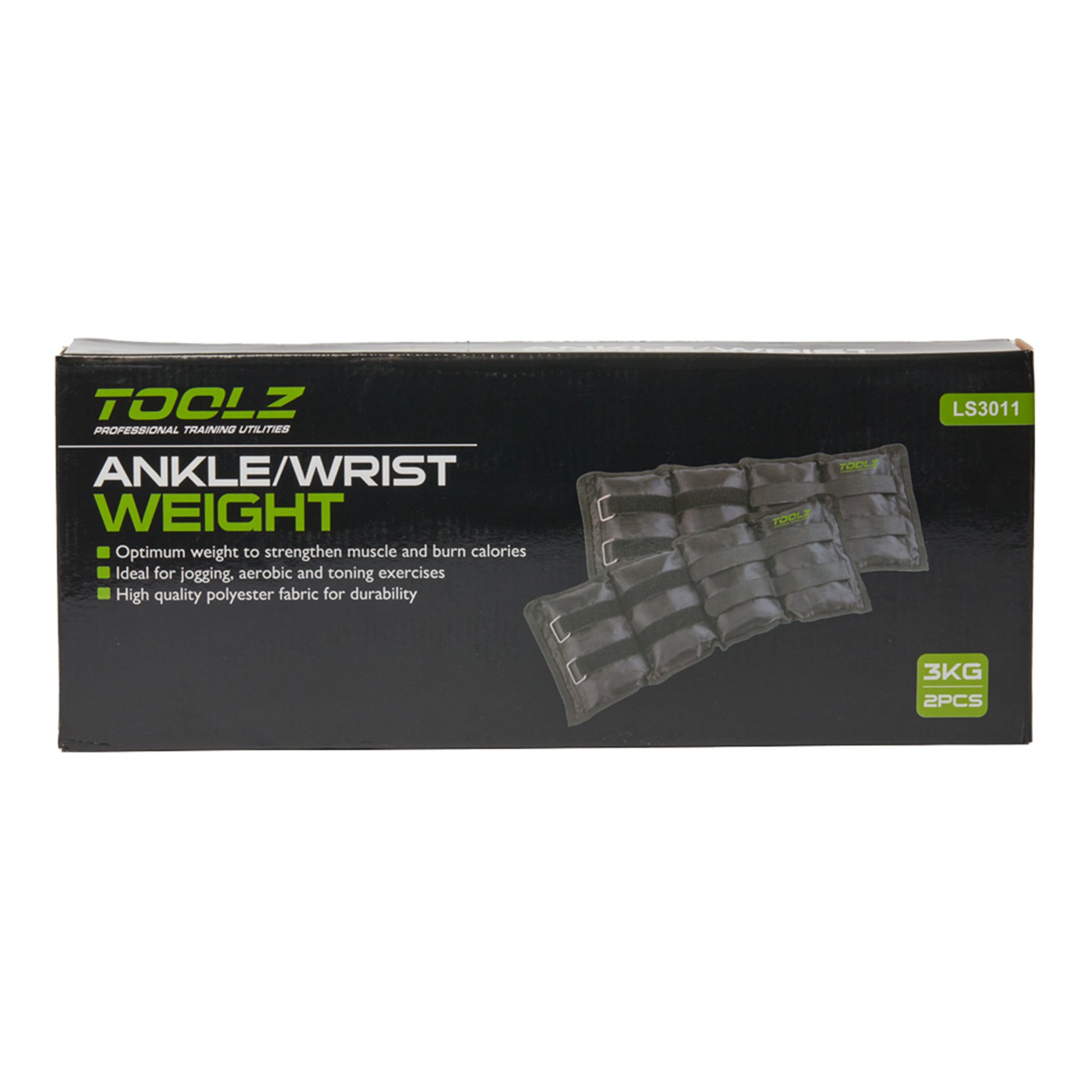 TOOLZ Wrist/Ankle Weight 3kg - 2pcs Manžety Se Závažím - Černá