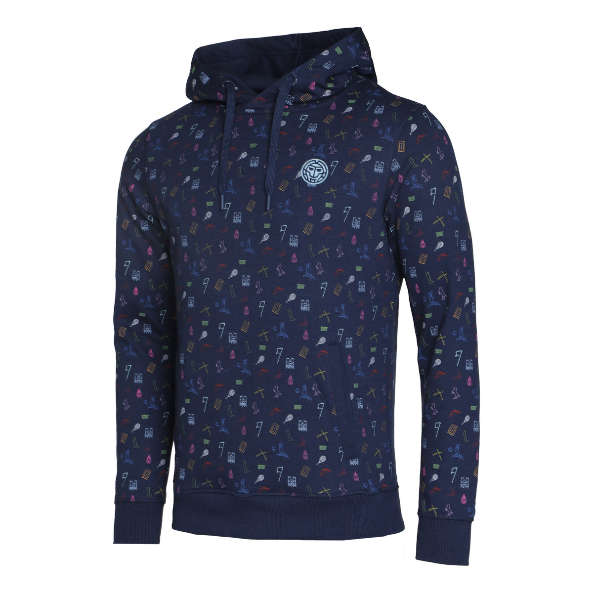 BIDI BADU Napo Lifestyle Hoody Muži - tmavě modrá, vícebarevné