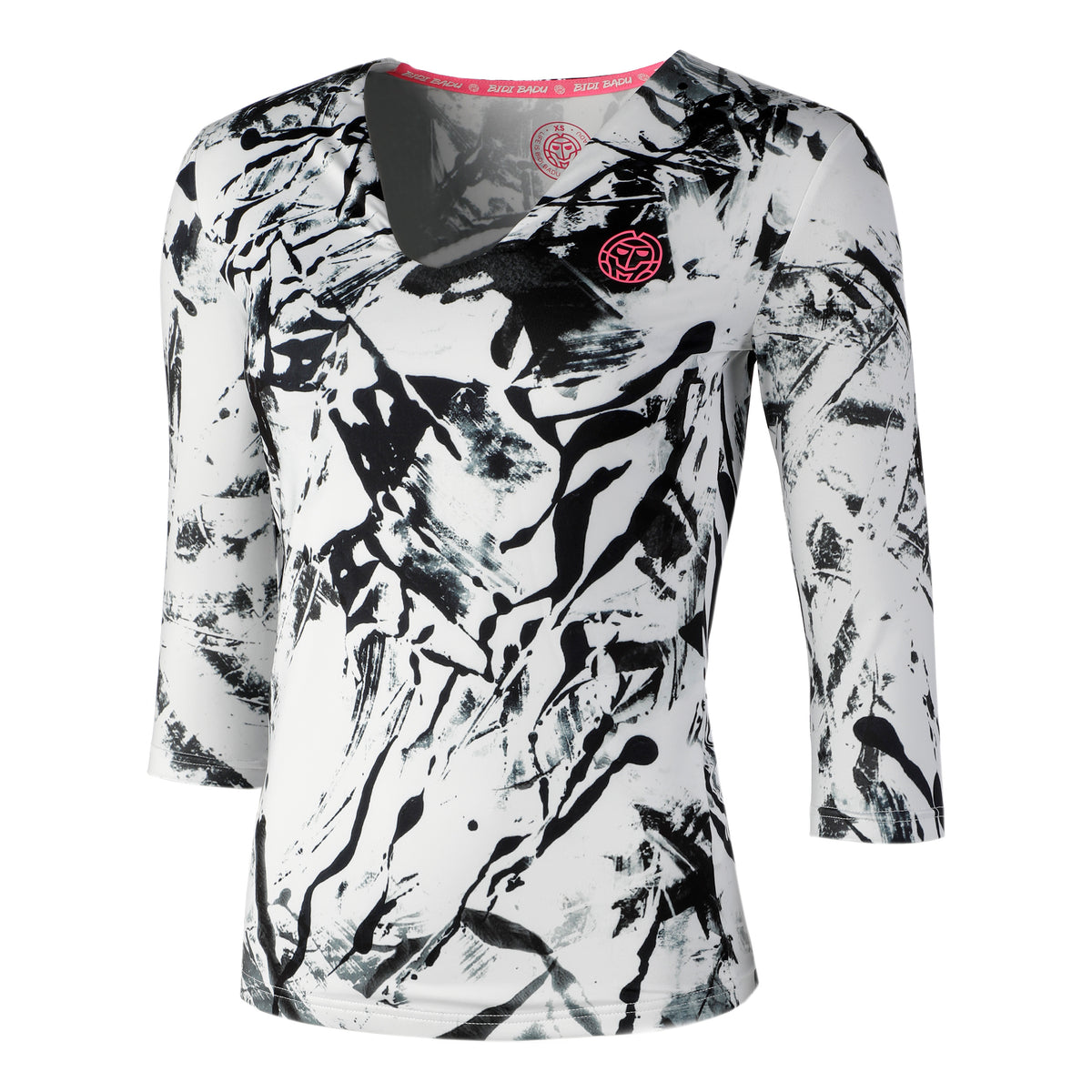 BIDI BADU Ariana Tech V-Neck S dlouhým rukávem Dámy - černá, bílá