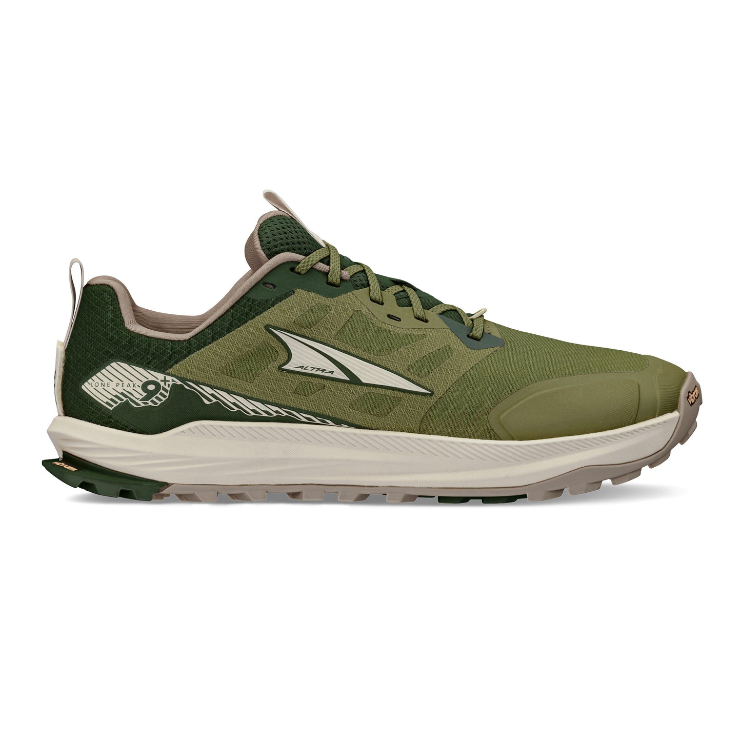 Altra Lone Peak 9+ Obuv pro měkčí povrch,žádný asfalt Muži - zelená