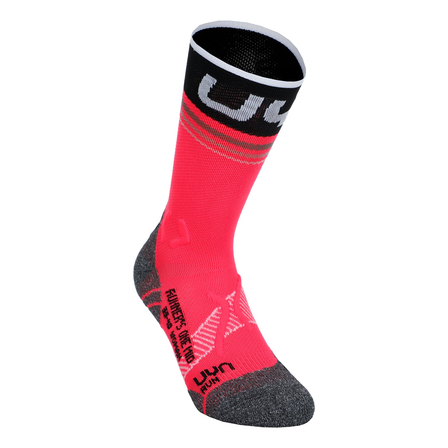UYN Runner'S One Mid Running Socks Dámy-Růžová,Černá