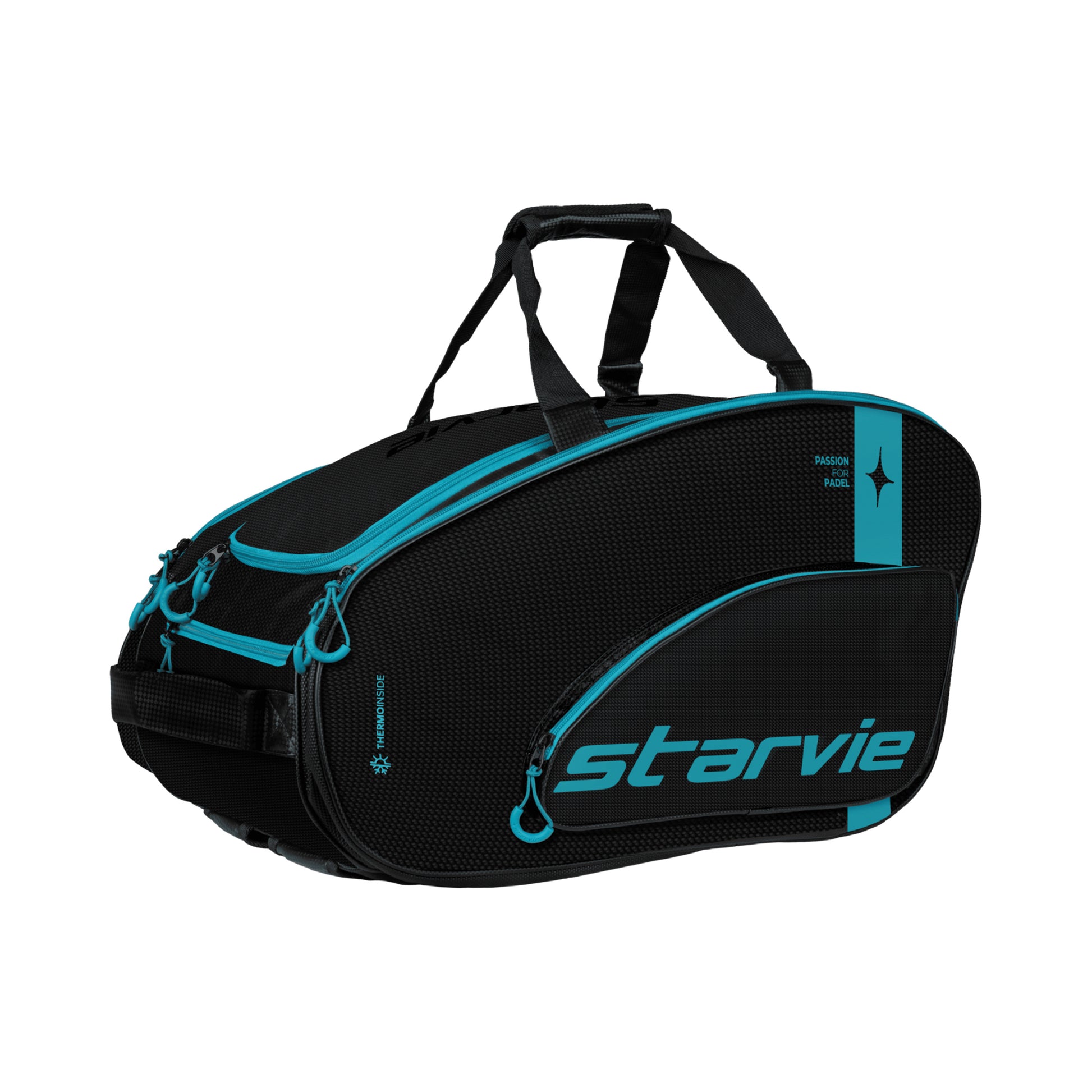 Starvie Premium Racing Drax Taška Na Padelovou Raketu-Černá,Tyrkysová