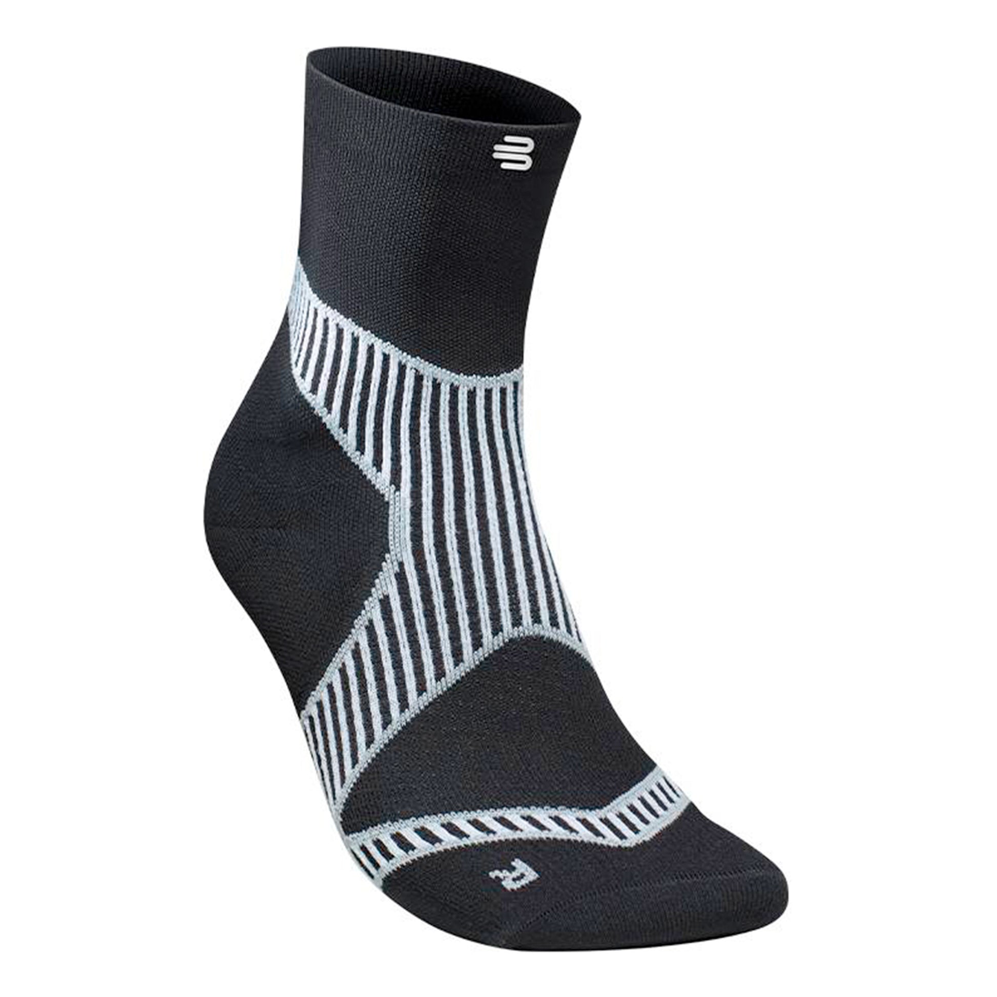 Bauerfeind Performance Mid Cut Running socks Dámy - černá, bílá