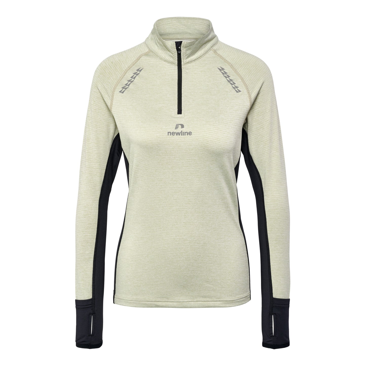 Newline Mesa Half-Zip Bežecký top Dámy - béžová, černá