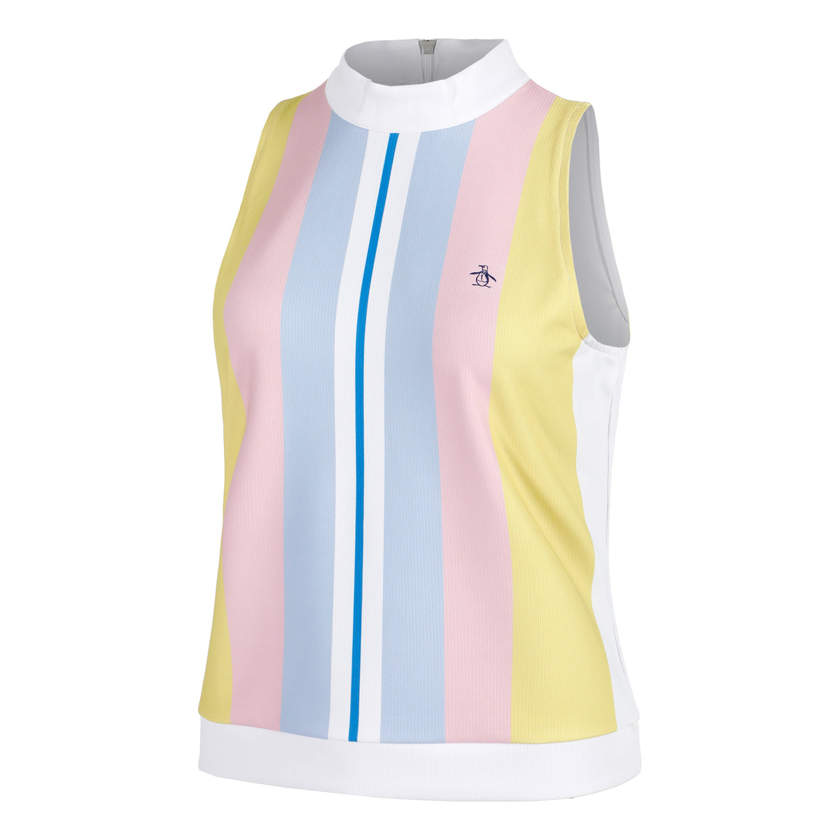 Original Penguin Striped Ribbed Sportovní Tílko Dámy-Bílá