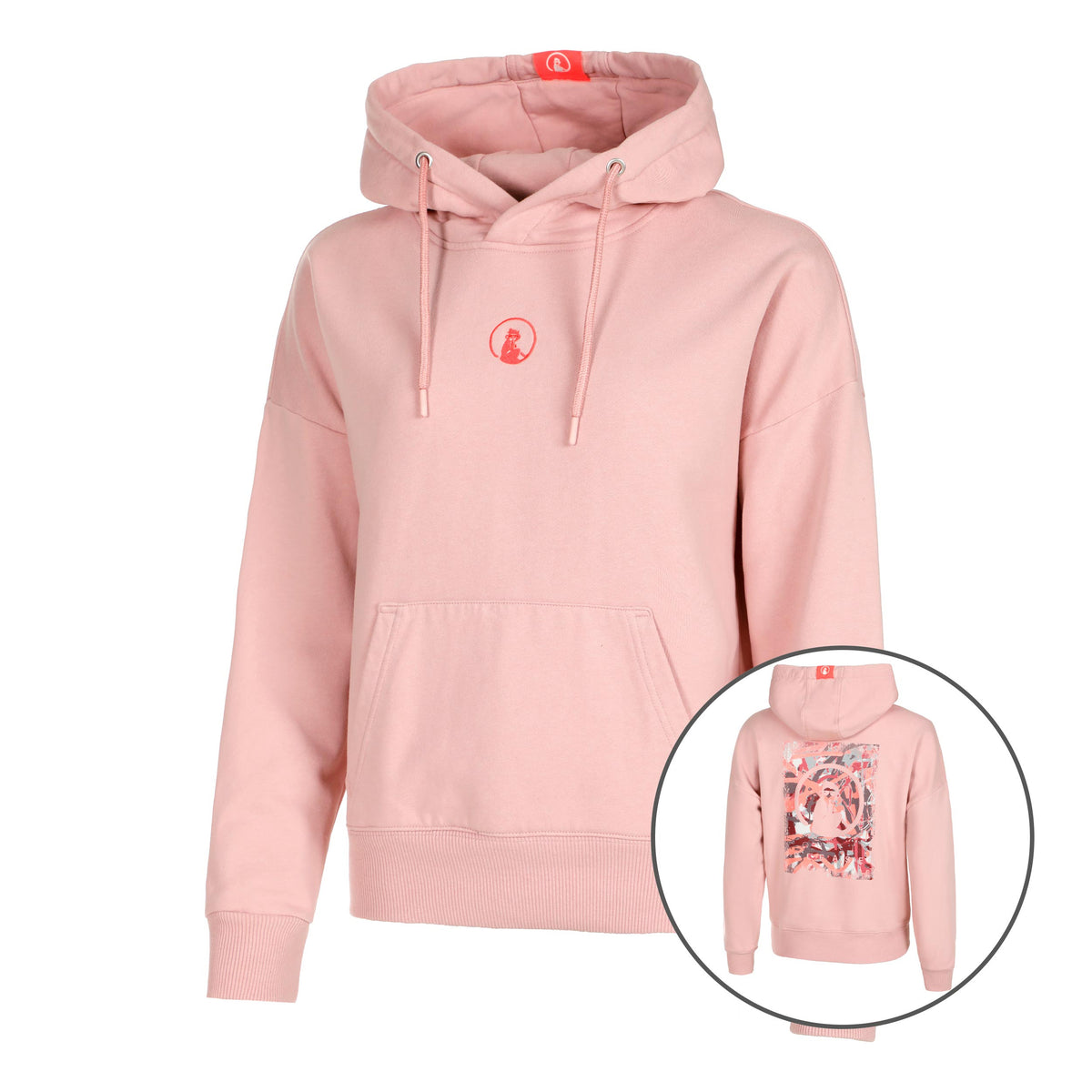 Quiet Please Sketchy Hoody Dámy - stará ružová, červená
