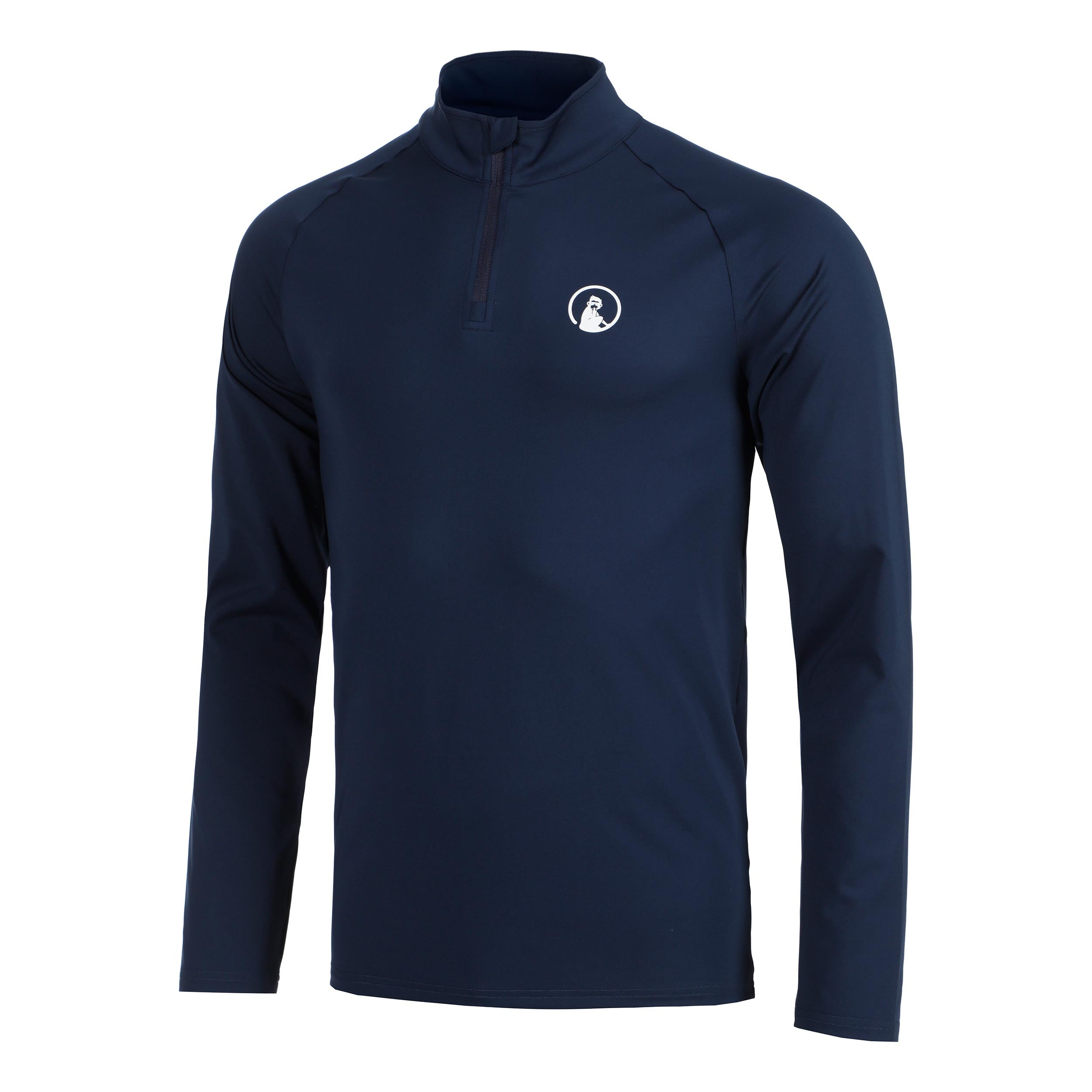 Quiet Please Big Serve 1/4 Zip S dlouhým rukávem Muži-tmavě modrá