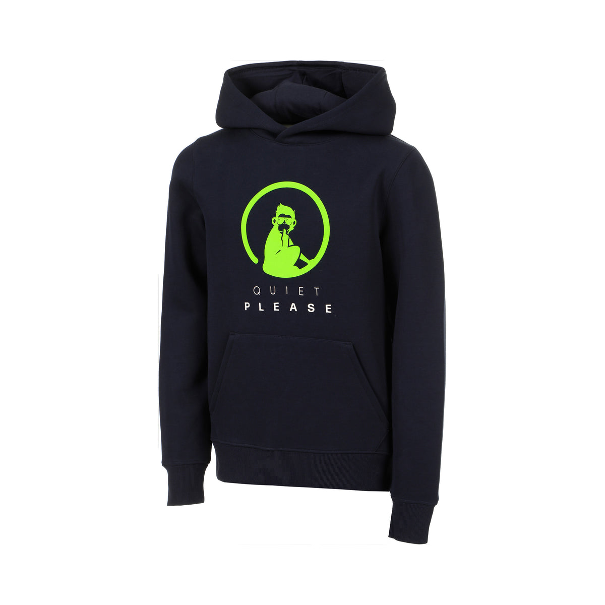 Quiet Please Wild Advantage Logo Hoody Chlapci-Tmavě Modrá,Neonově Zelená